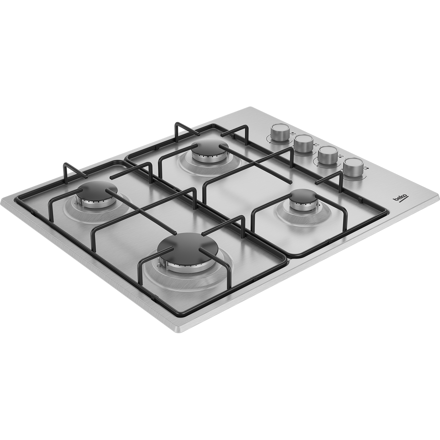 Beko CIHYG21SX 60cm Gas Hob | Compact 4-Burner Stainless Steel Cooker Hob thumbnail image