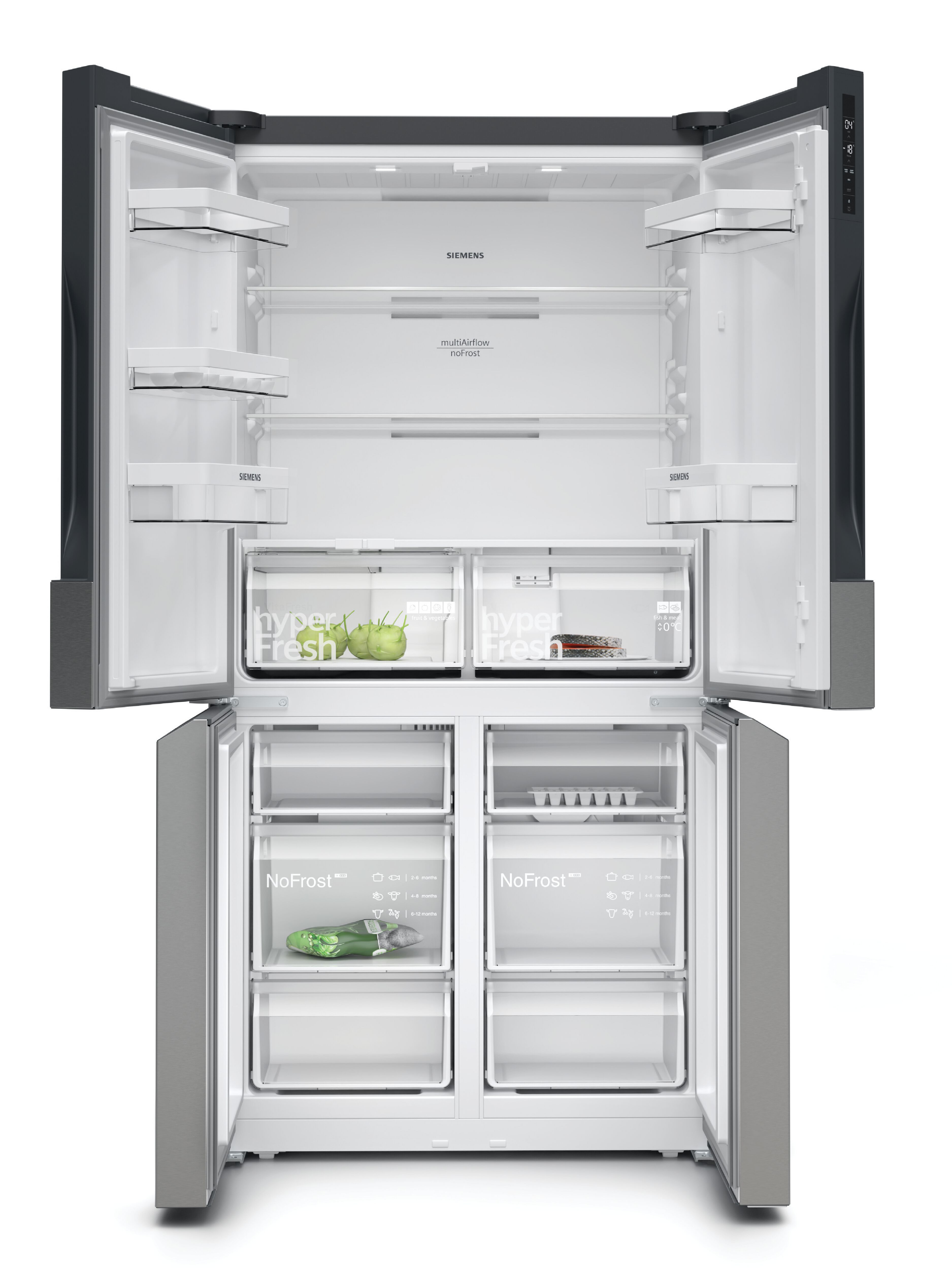Siemens KF96NVPEAG IQ300 90.5cm French Door American Style Fridge Freezer - Stainless Steel thumbnail image