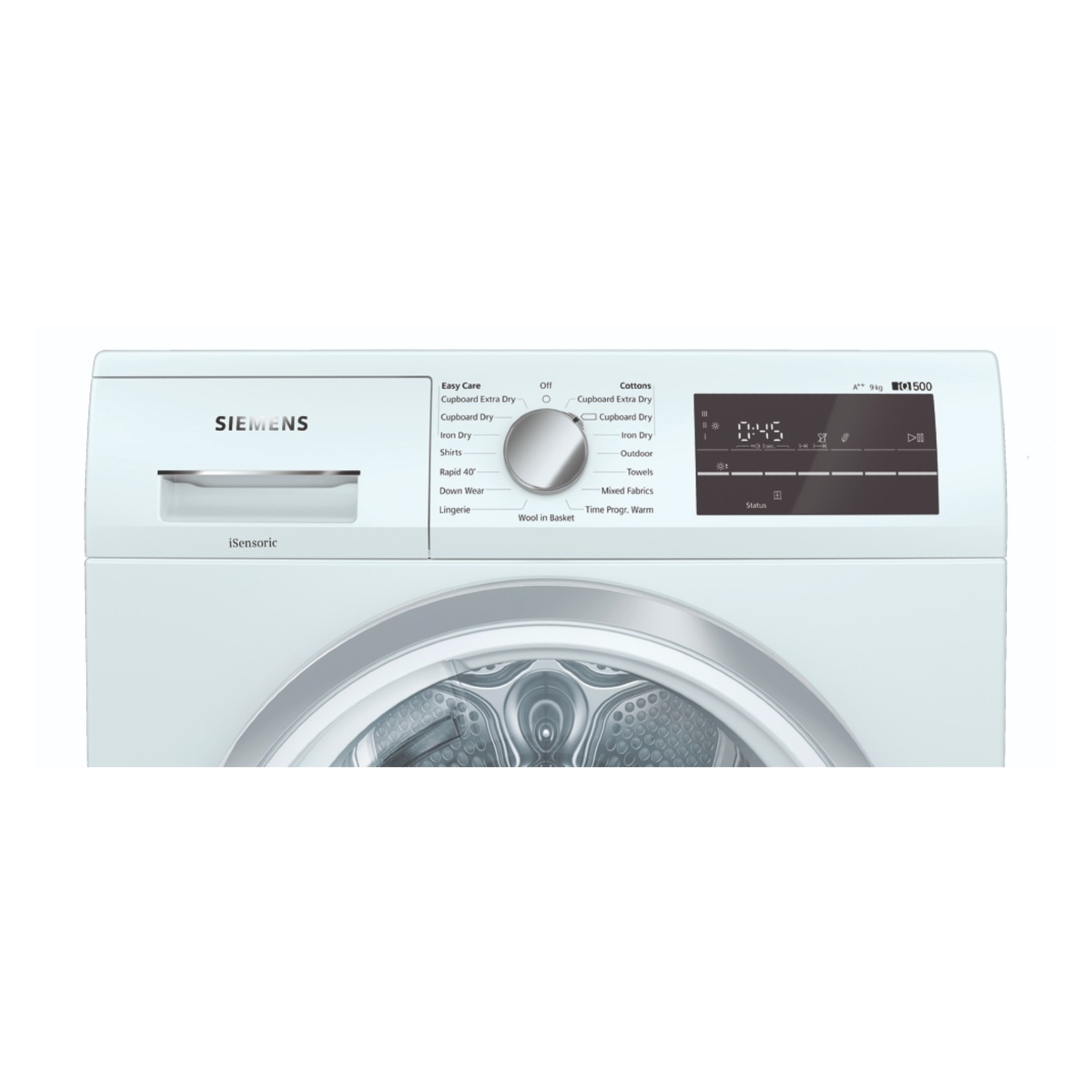 Siemens extraKlasse WT47RT90GB iQ500 9kg Heat Pump Tumble Dryer - White thumbnail image