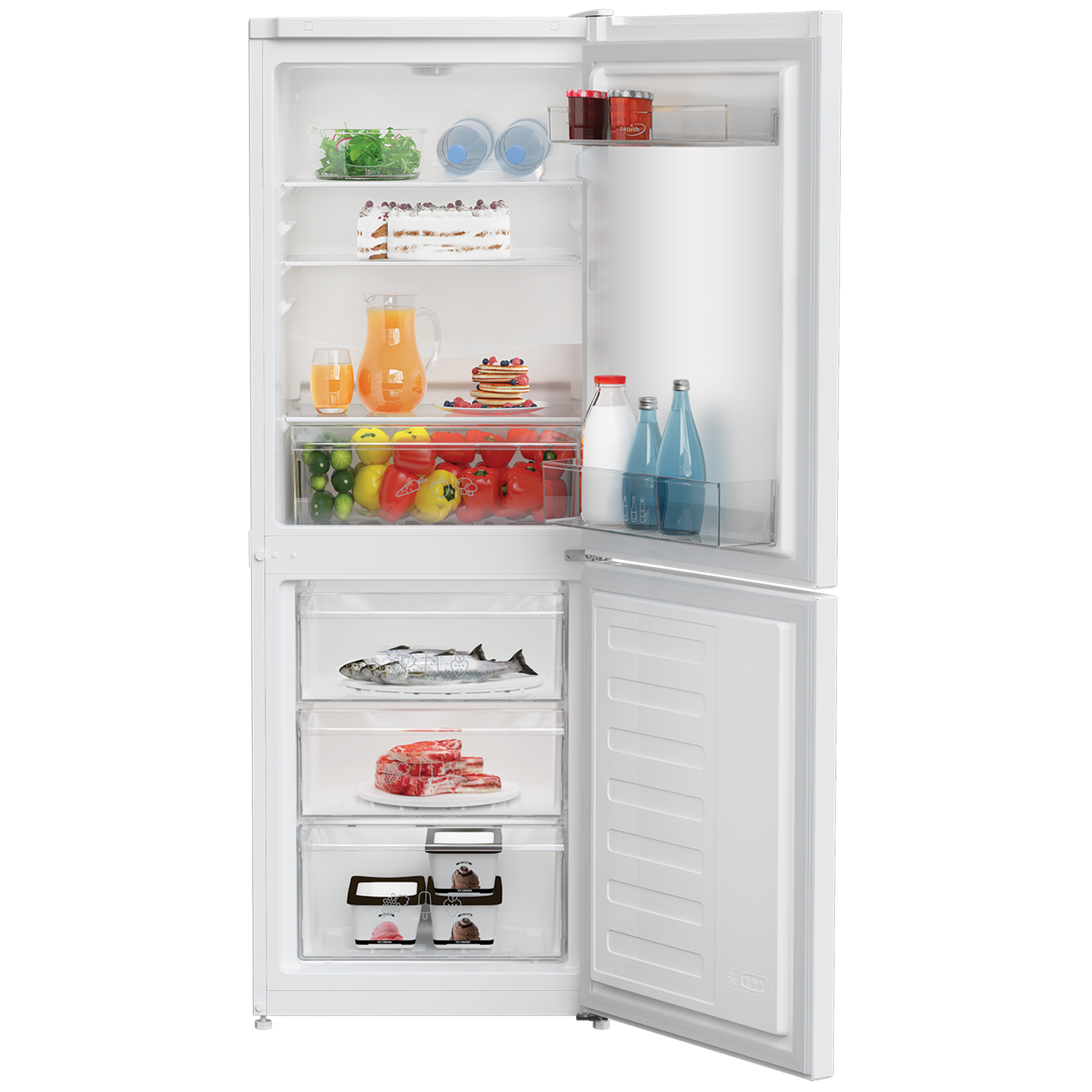 Zenith ZCS3552W 54cm 50/50 Manual Fridge Freezer - White thumbnail image