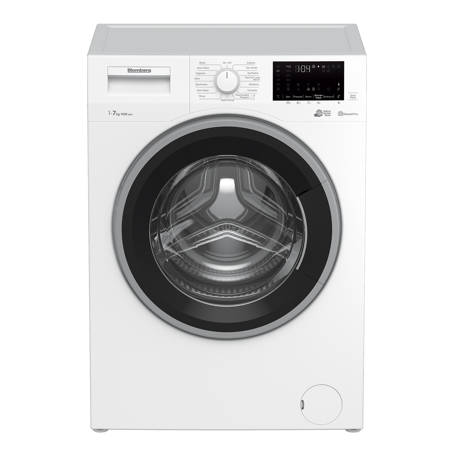 Blomberg LWF174310W 7kg 1400 Spin Washing Machine with Bluetooth Connection - White thumbnail image