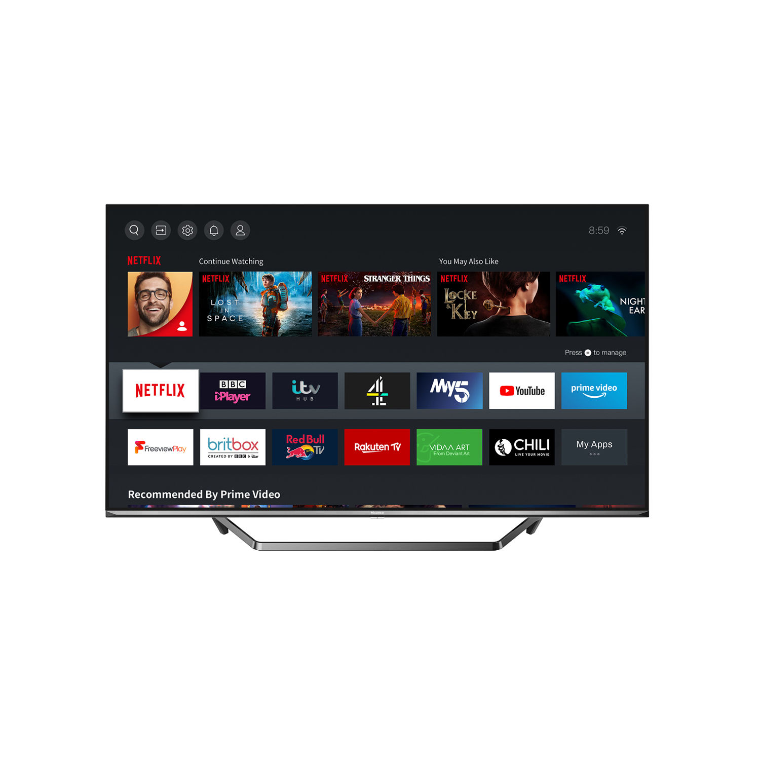 Hisense 50U7QFTUK 50" 4K Ultra HD LED Smart TV with Dolby Atmos & Dolby Vision thumbnail image