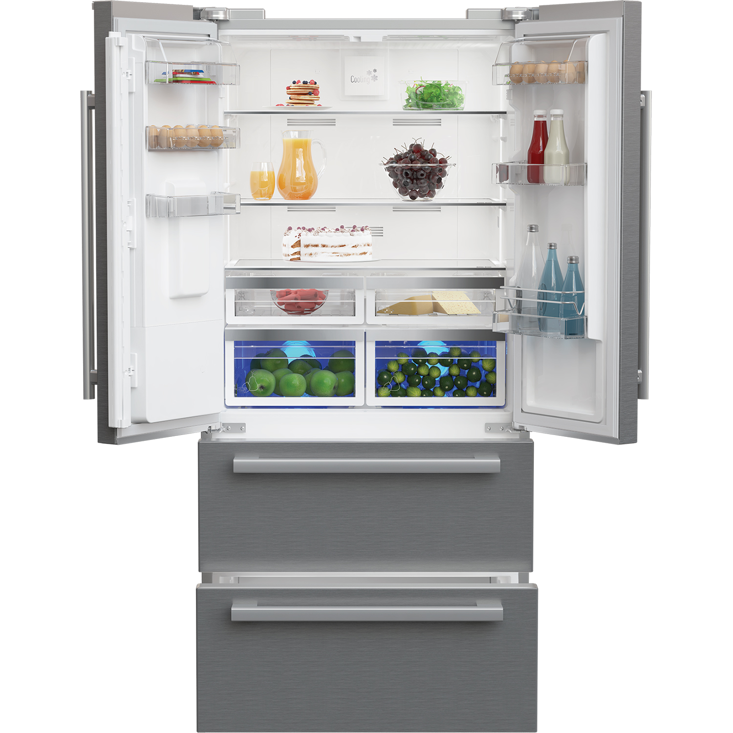 Blomberg KFD4953XD 84cm Multidoor Fridge Freezer - Stainless Steel thumbnail image