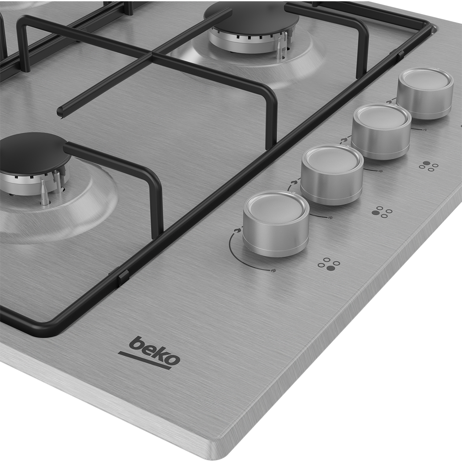 Beko CIHYG21SX 60cm Gas Hob | Compact 4-Burner Stainless Steel Cooker Hob thumbnail image