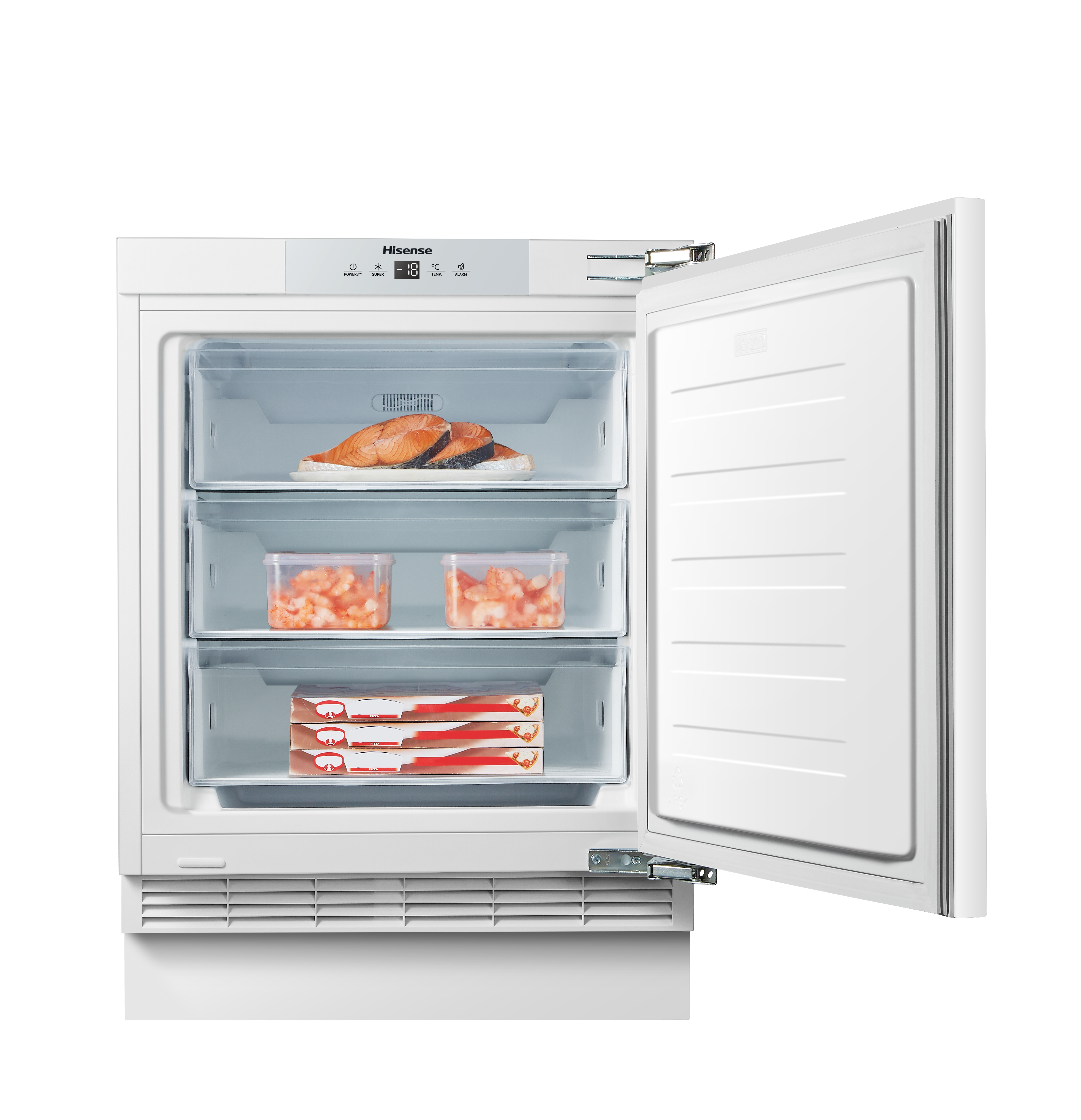 Hisense FUV124D4AW1 59.5cm Integrated Static Undercounter Freezer - White thumbnail image
