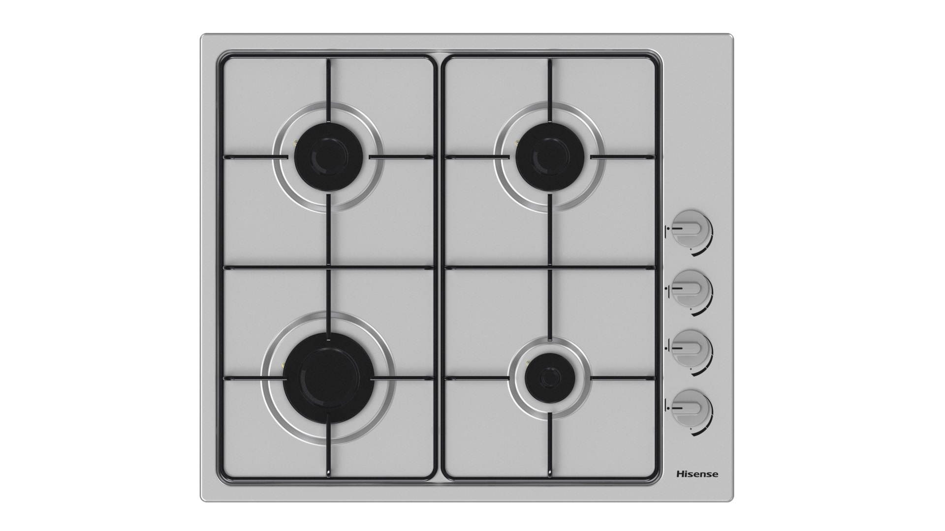 Hisense GM642XSUK 58cm Gas Hob - Stainless Steel thumbnail image