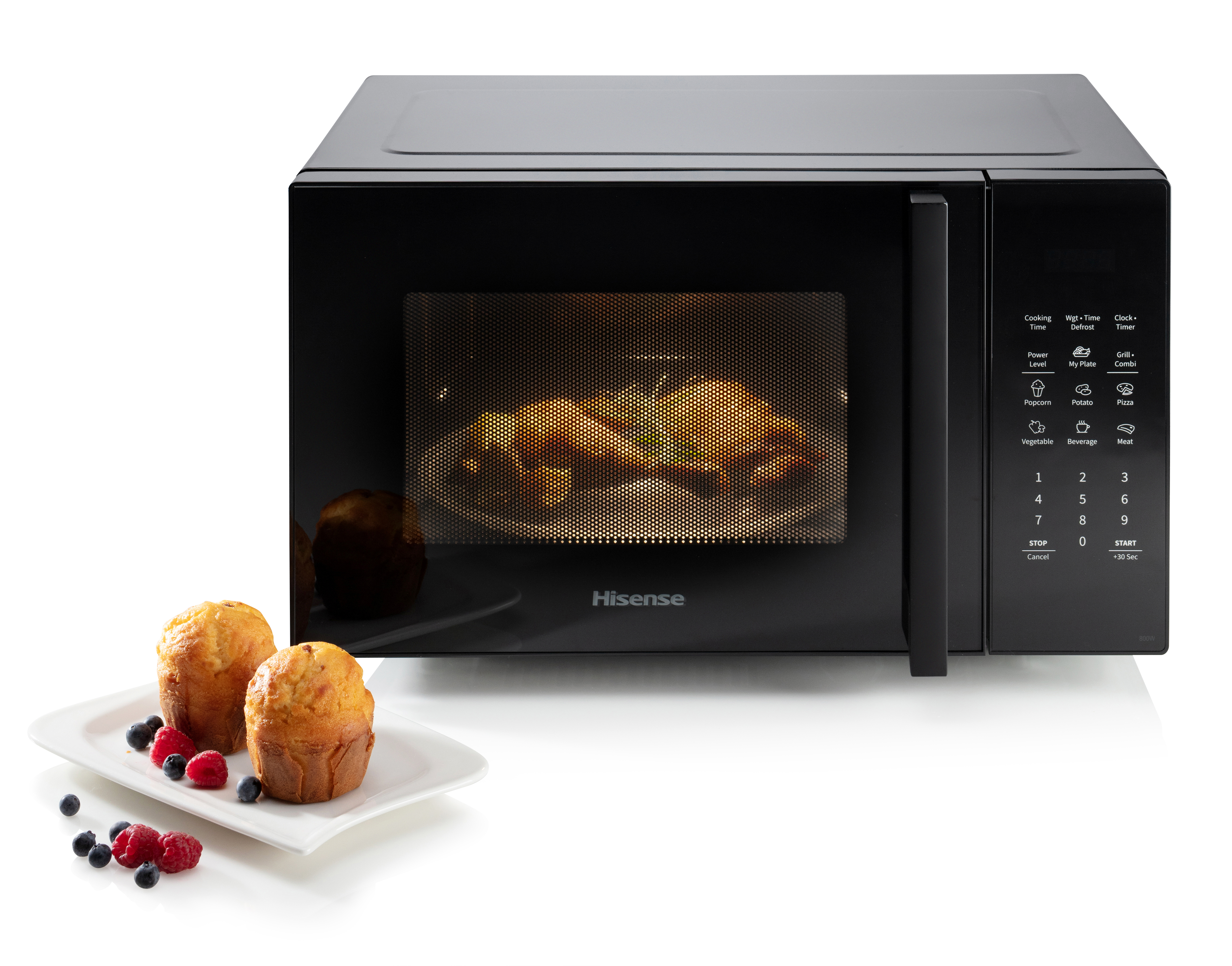 Hisense H28MOBS8HGUK 28 Litre Microwave with Grill - Black thumbnail image