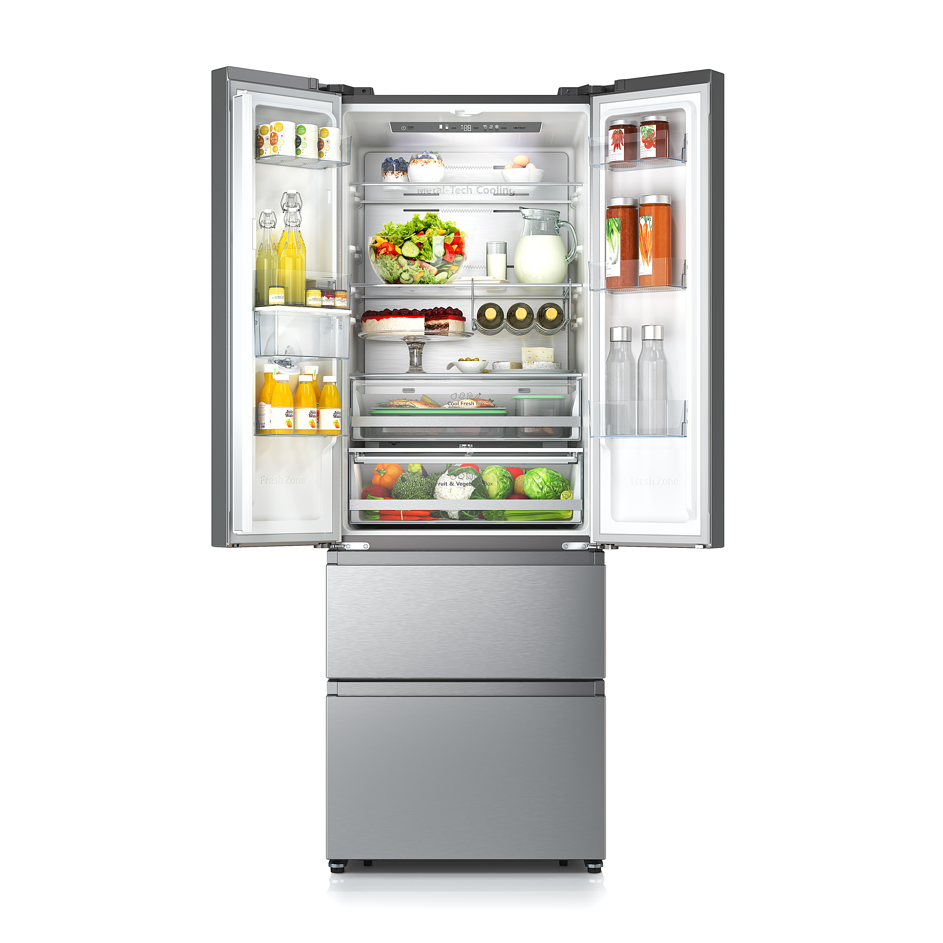 Hisense RF632N4WIF 70.4cm 50/50 Frost Free Fridge Freezer - Stainless Steel thumbnail image