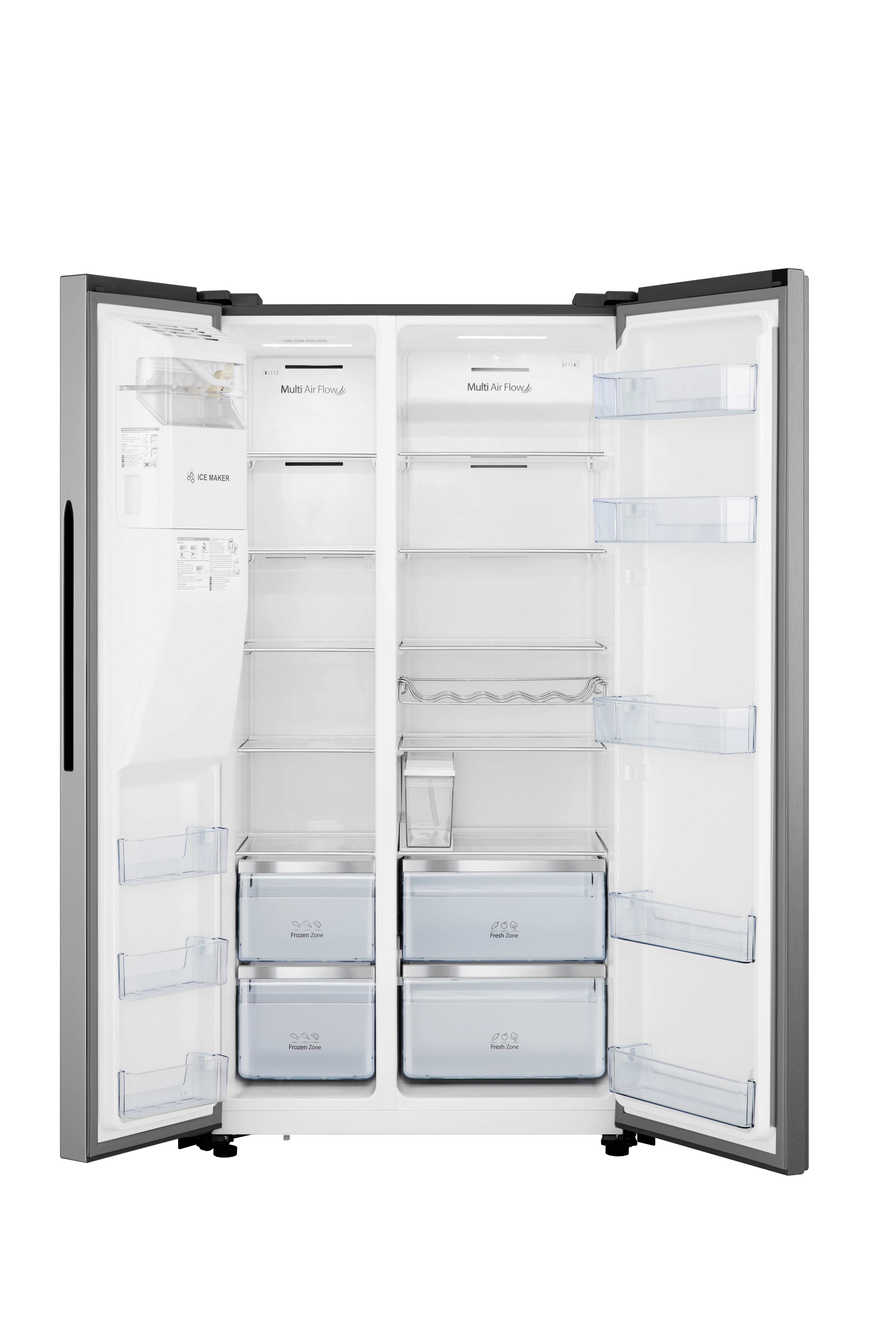 Hisense RS694N4TCF 91cm Frost Free PureFlat American Style Fridge Freezer - Stainless Steel thumbnail image