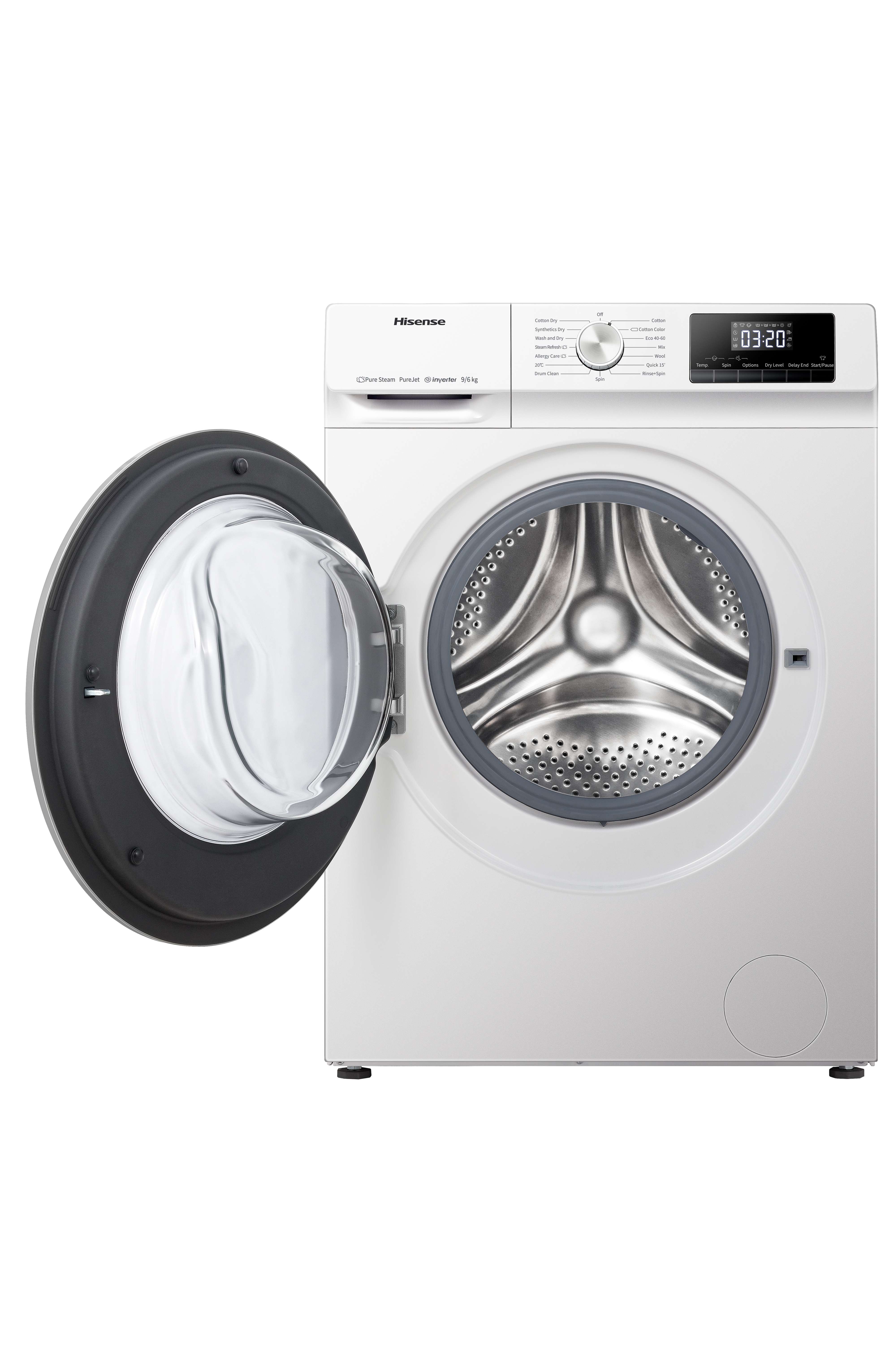 Hisense WDQY9014EVJM 9kg/6kg 1400 Spin Washer Dryer - White thumbnail image