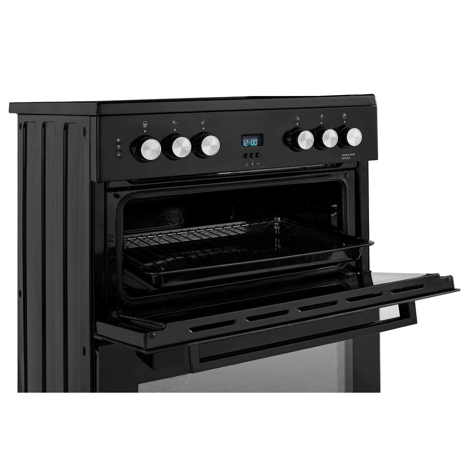 Beko EDC633K 60cm Electric Double Oven with Ceramic Hob - Black thumbnail image