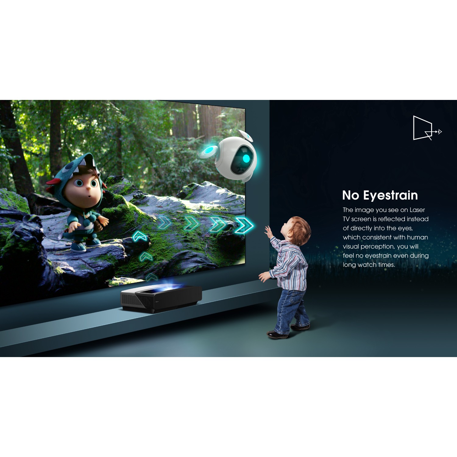 Hisense 100L5FTUK 100" 4K Laser Projector TV Black thumbnail image