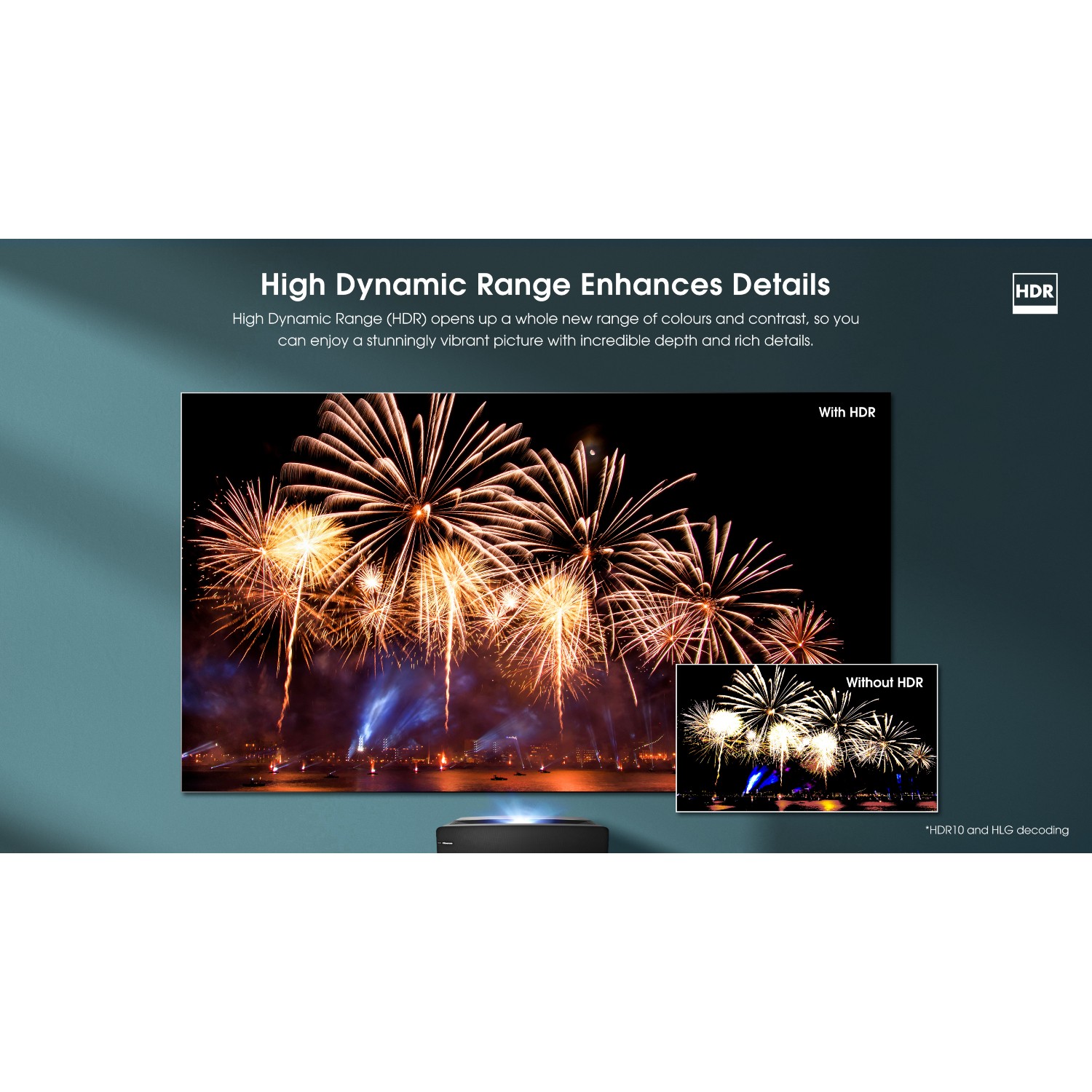 Hisense 100L5FTUK 100" 4K Laser Projector TV Black thumbnail image