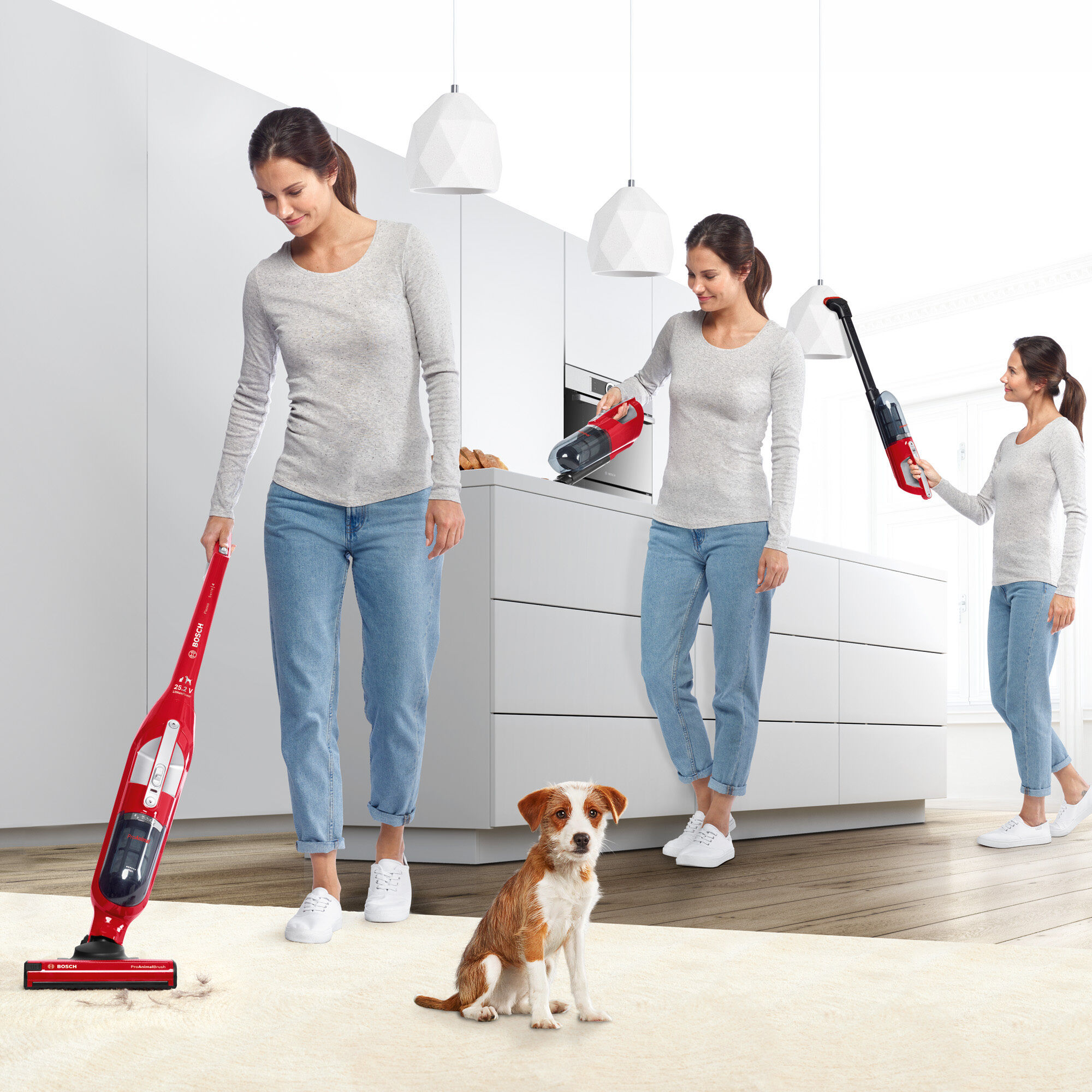 Bosch BBH3PETGB Flexxo Serie 4 ProAnimal 2in1 Cordless Upright Vacuum Cleaner - 55 Minute Run Time thumbnail image