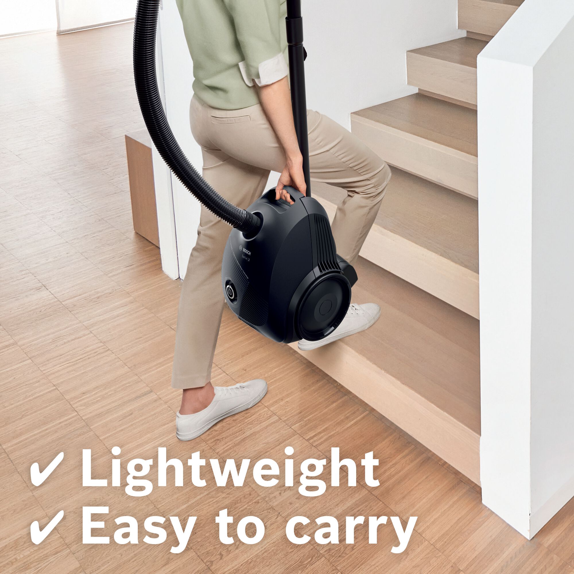 Bosch BGBS2BA1GB 600W 3kg Bagged Cylinder Vacuum Cleaner - Black thumbnail image
