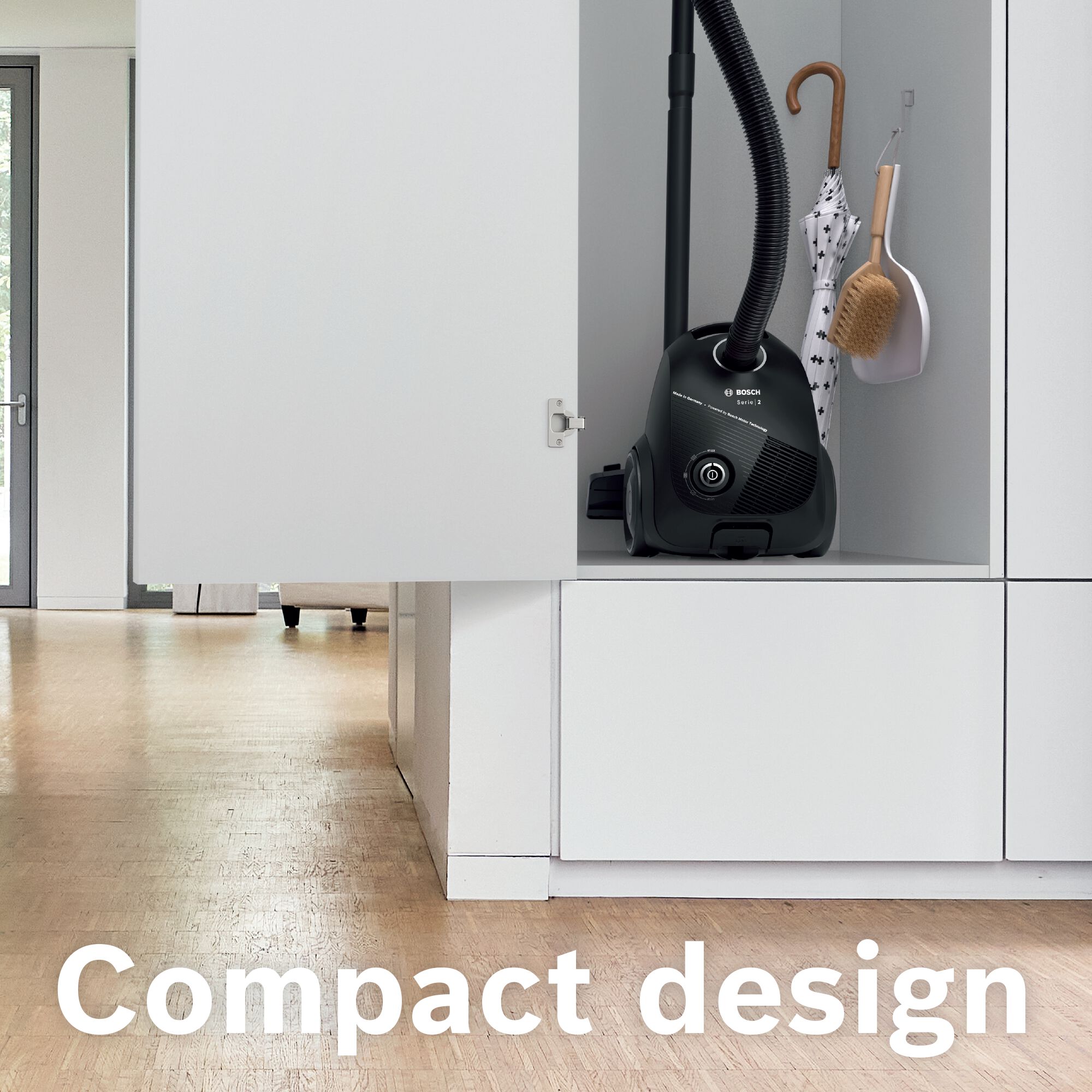 Bosch BGBS2BA1GB 600W 3kg Bagged Cylinder Vacuum Cleaner - Black thumbnail image