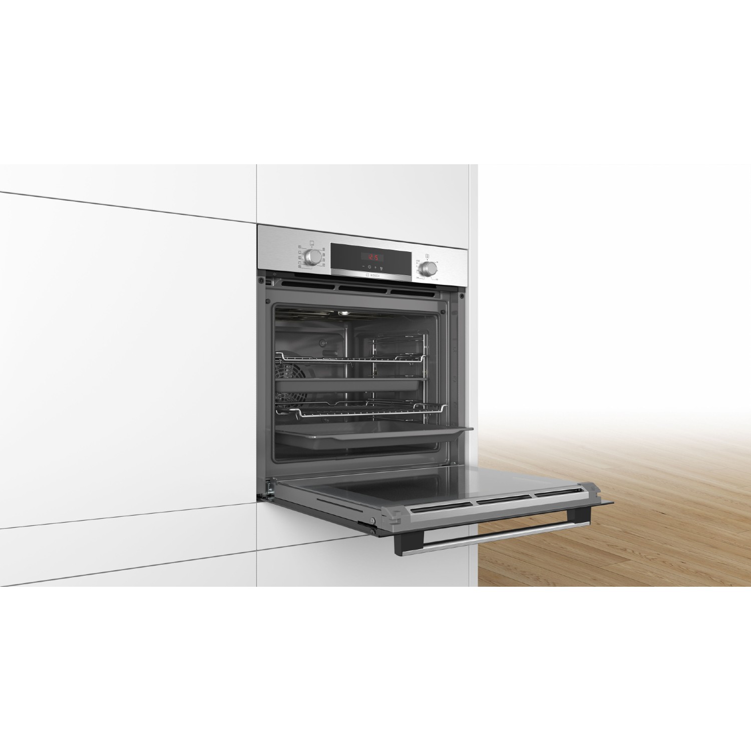 Bosch HBS573BS0B 59.4cm Built In Electric Single Oven with 3D Hot Air - Stainless Steel thumbnail image