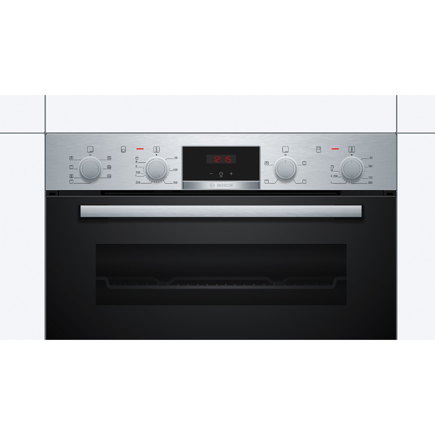 Bosch MBS533BS0B 59.4cm Built In Electric Double Oven with 3D Hot Air - Stainless Steel thumbnail image