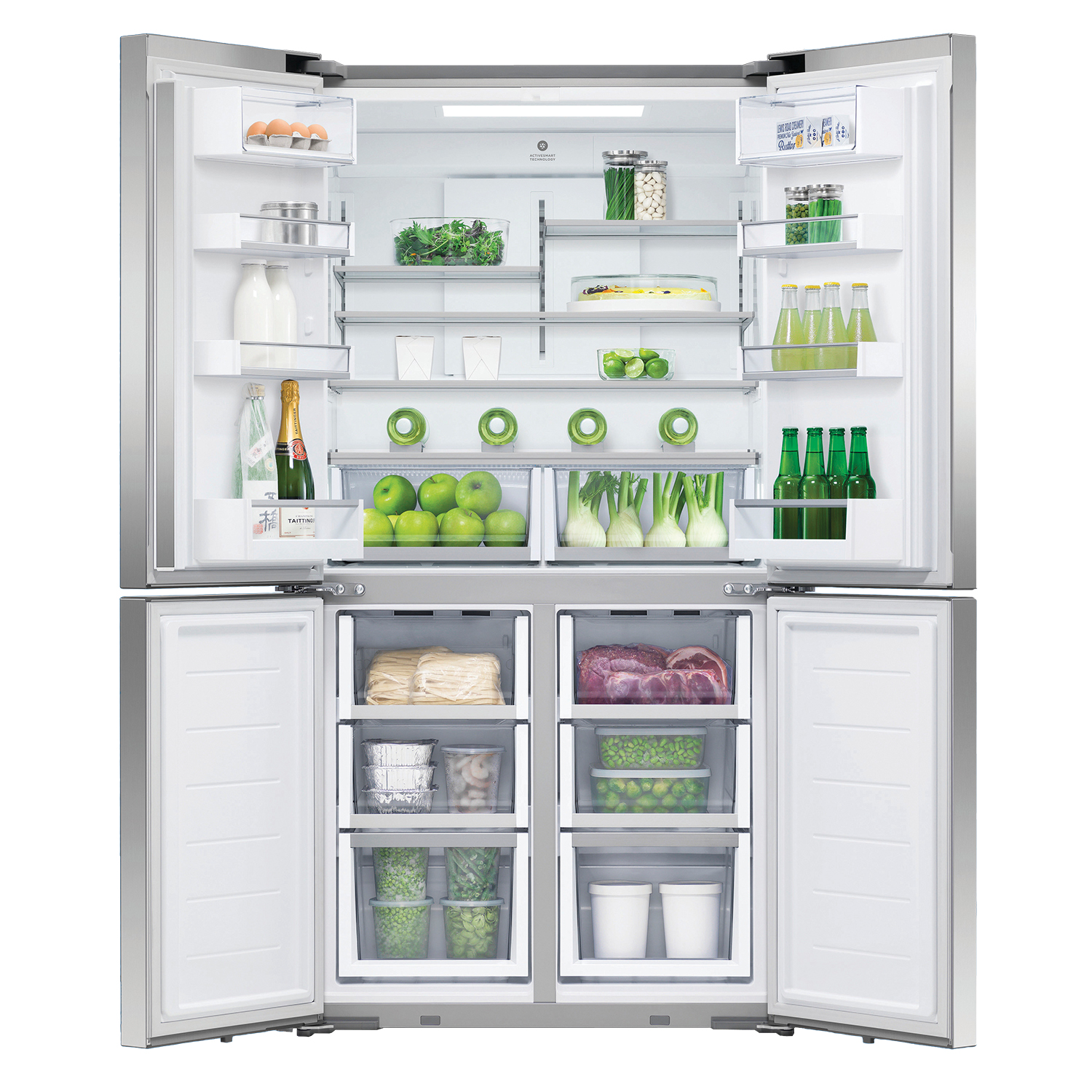 Fisher & Paykel RF605QDVX1 90.5cm Frost Free Quad Door Fridge Freezer - Stainless Steel thumbnail image