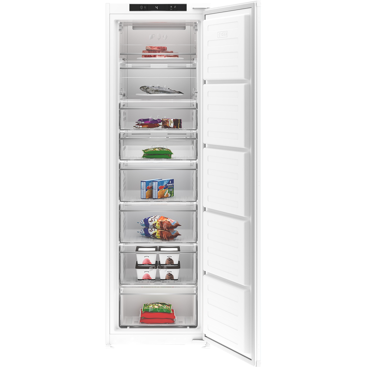 Blomberg FNT3454I 54cm Integrated Frost Free Tall Freezer - White thumbnail image