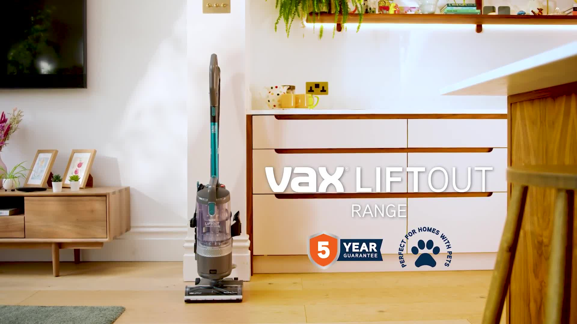 Vax CDUP-LORP LiftOut Reach Pet-Design Upright Vacuum Cleaner - Graphite / Teal thumbnail image