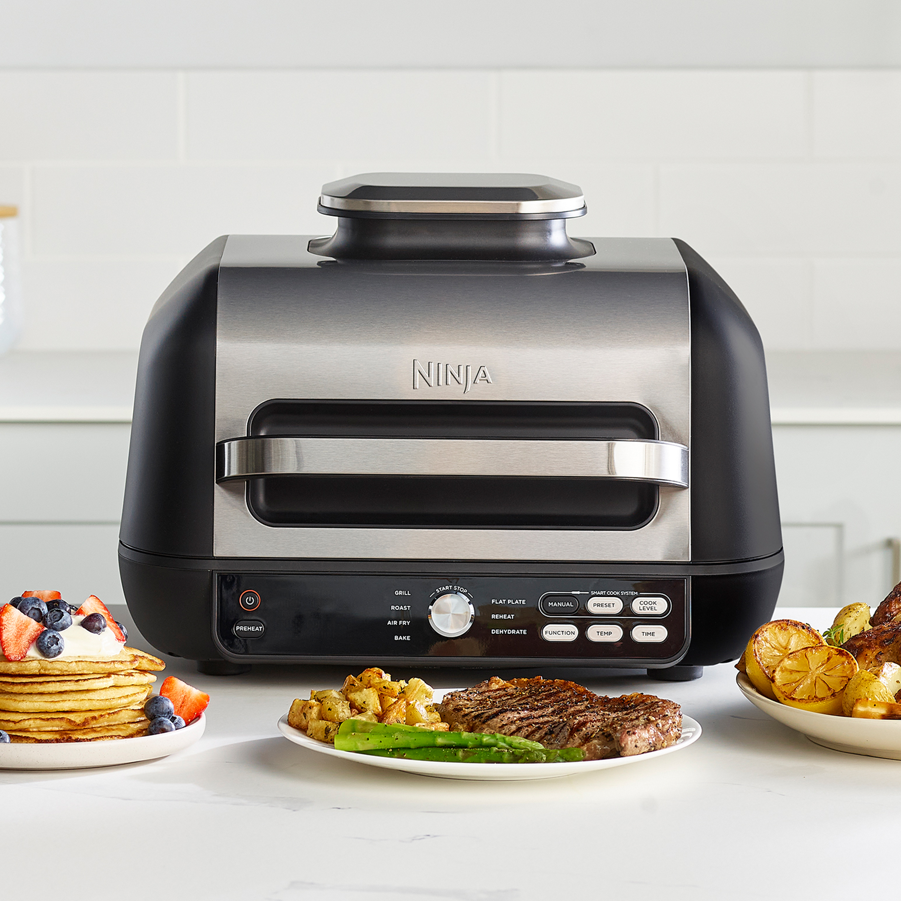 Ninja AG651UK Foodi MAX PRO Health Grill Flat Plate & Air Fryer - Black thumbnail image