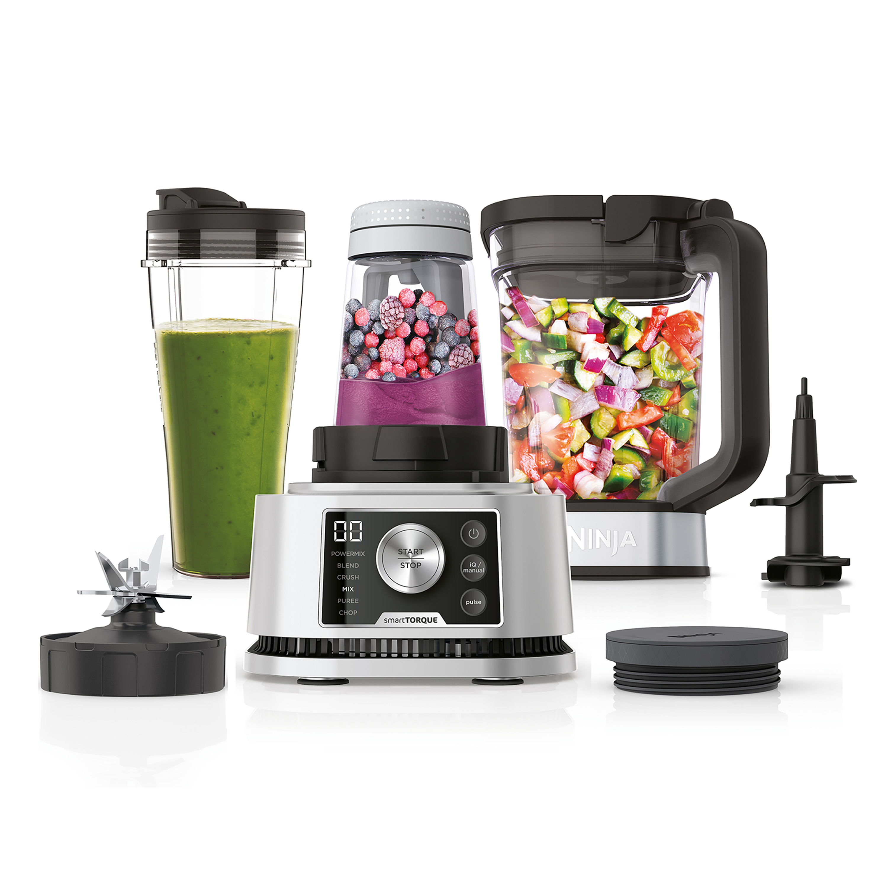 Ninja CB350UK 3-in-1 Foodi Power Nutri Blender with Auto-iQ Silver thumbnail image