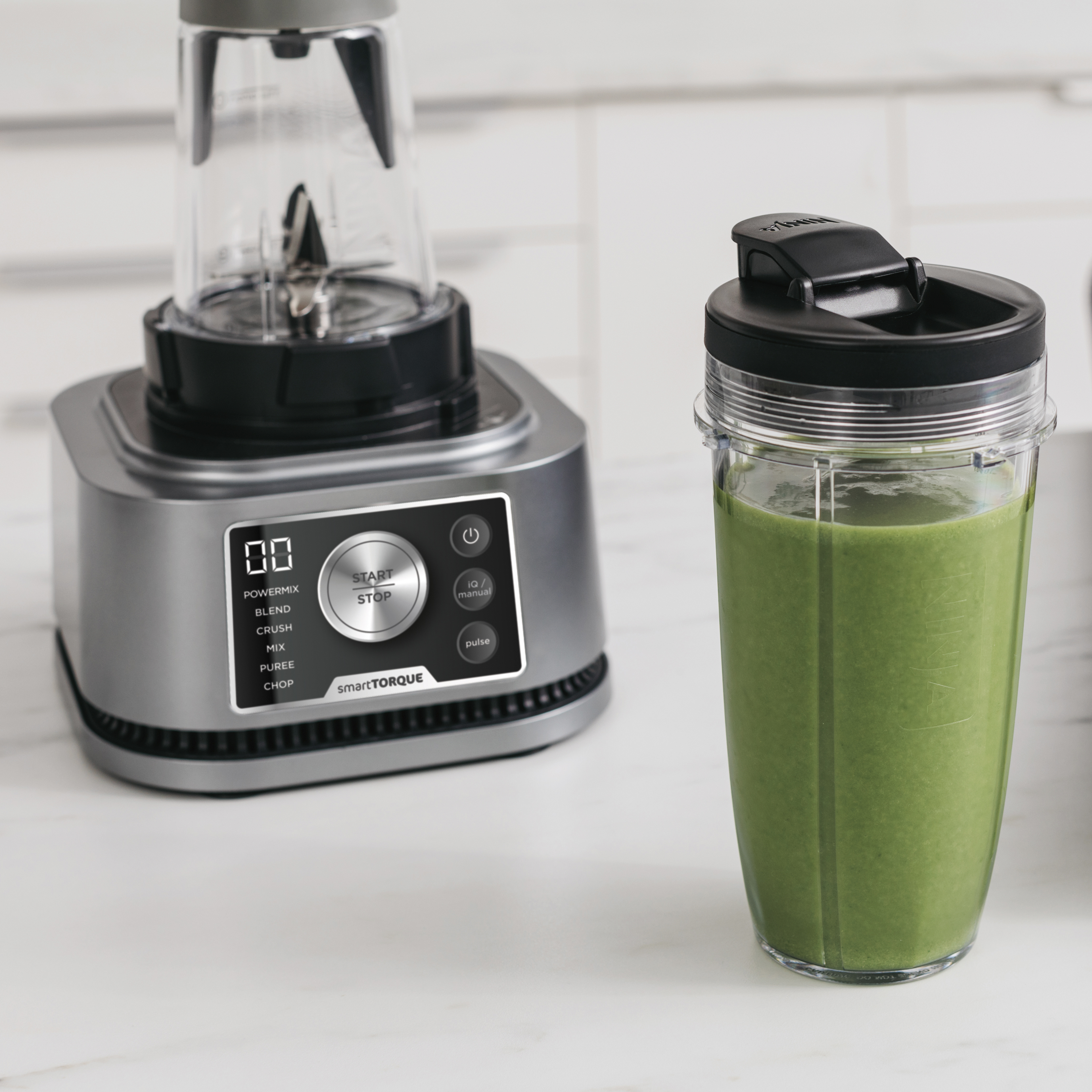 Ninja CB350UK 3-in-1 Foodi Power Nutri Blender with Auto-iQ Silver thumbnail image