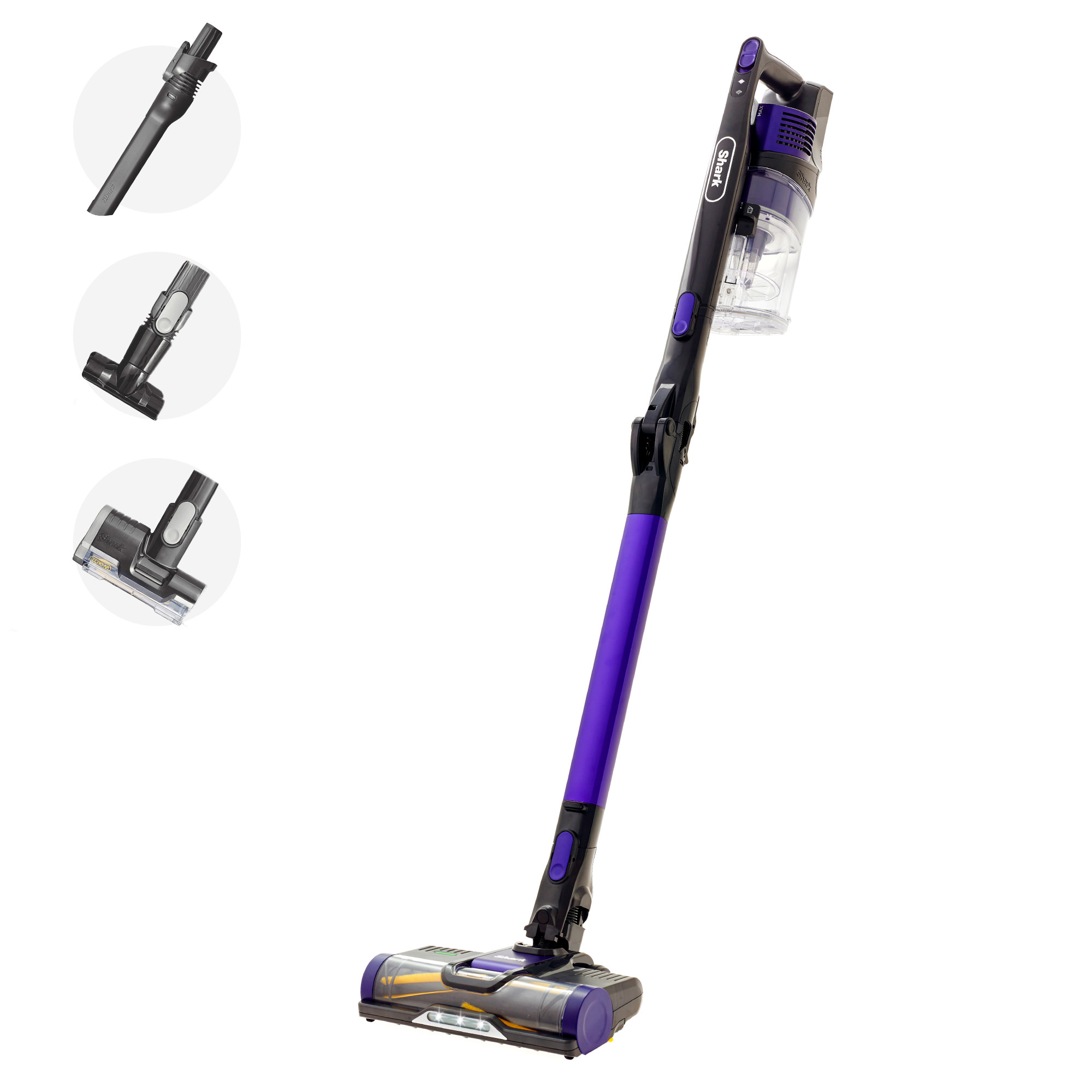 Shark IZ202UKT Cordless Stick Vacuum Cleaner - Pet Model - 40 Minutes Run Time - Purple thumbnail image