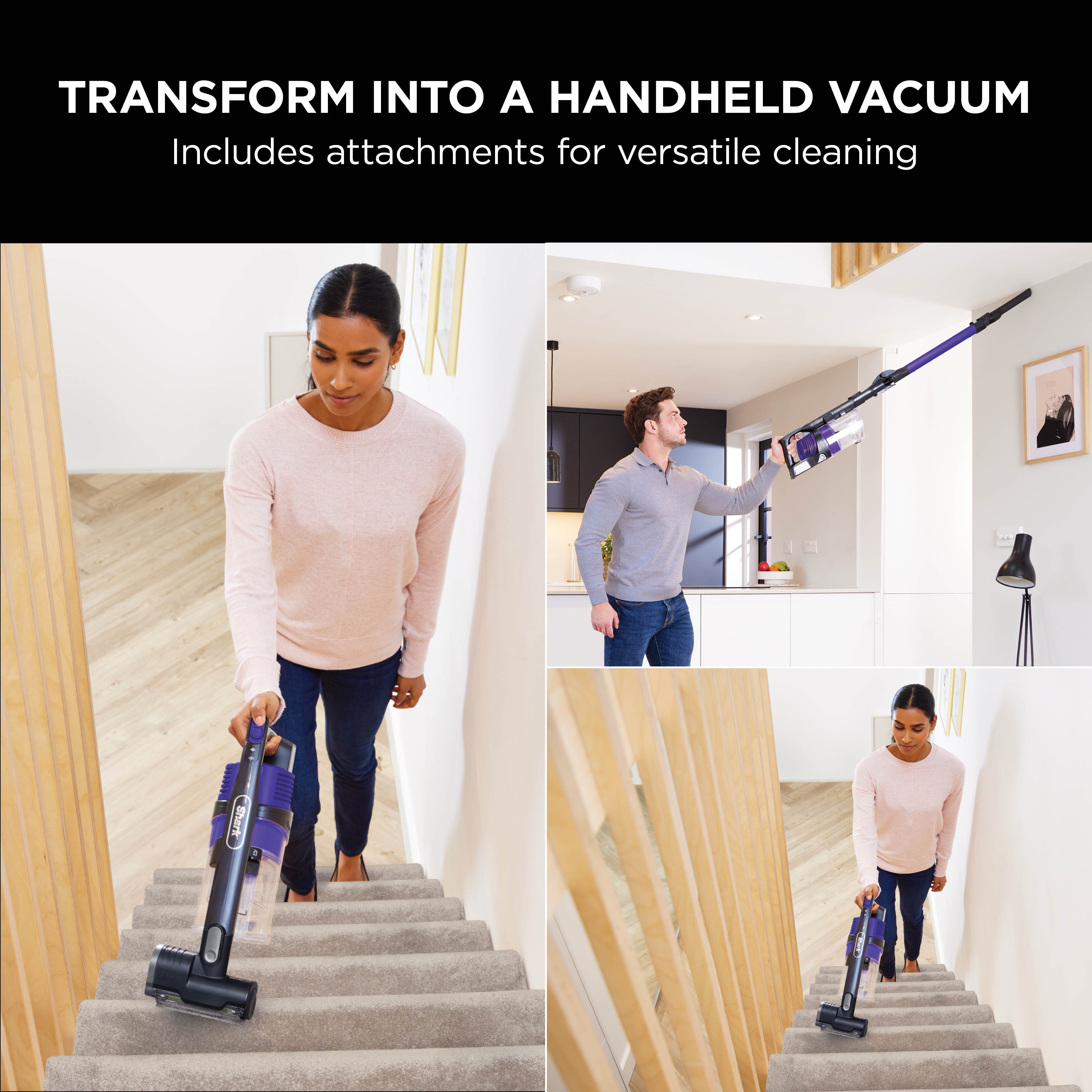 Shark IZ202UKT Cordless Stick Vacuum Cleaner - Pet Model - 40 Minutes Run Time - Purple thumbnail image