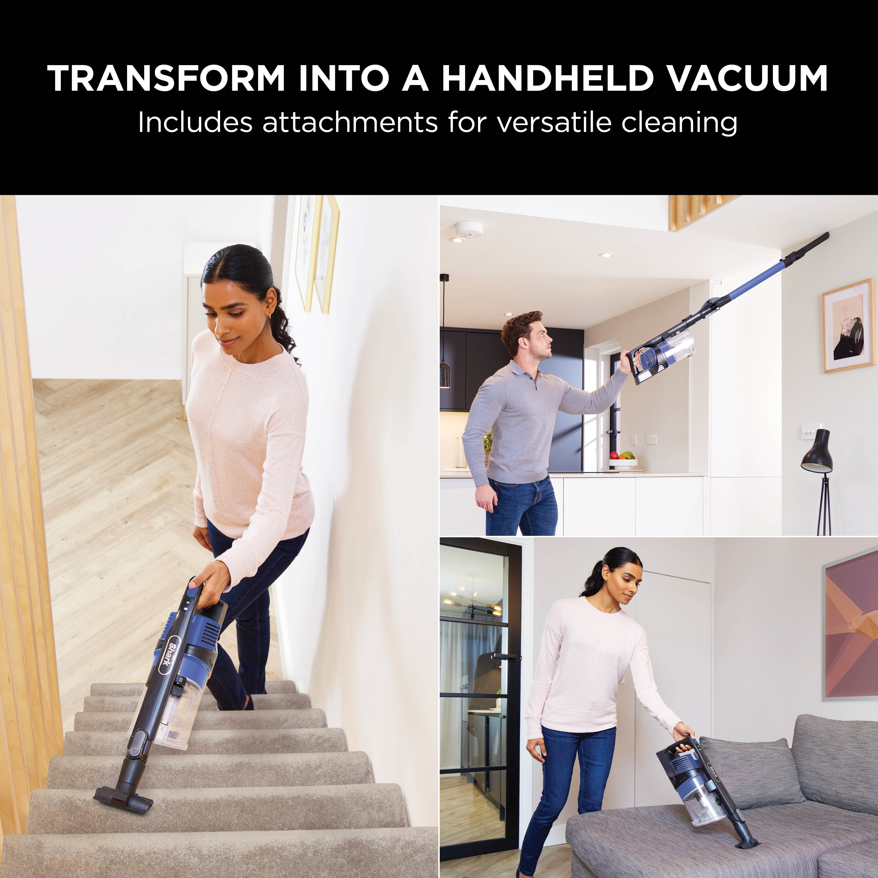 Shark IZ202UK Cordless Stick Vacuum Cleaner - 40 Minutes Run Time - Blue. thumbnail image