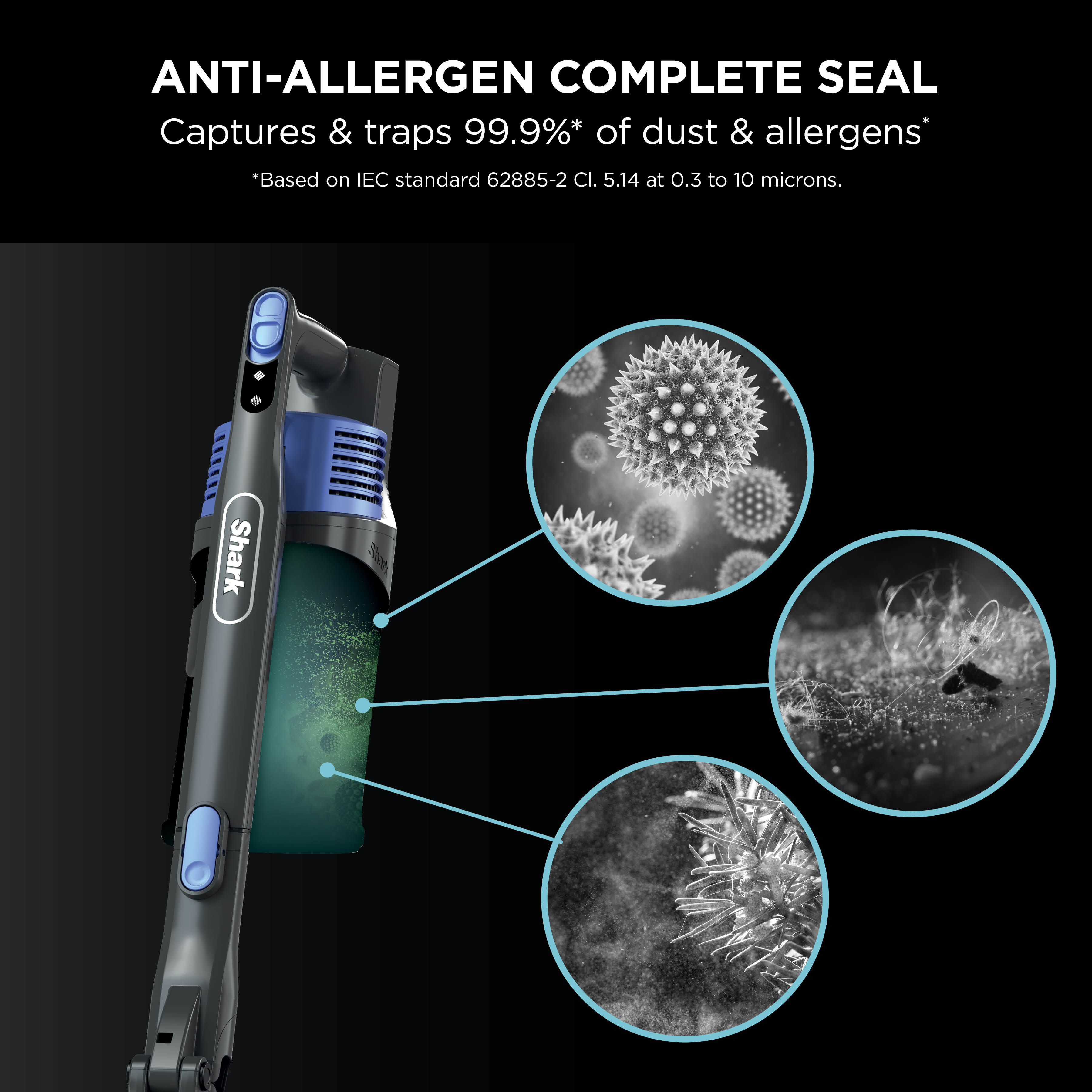 Shark IZ202UK Cordless Stick Vacuum Cleaner - 40 Minutes Run Time - Blue. thumbnail image