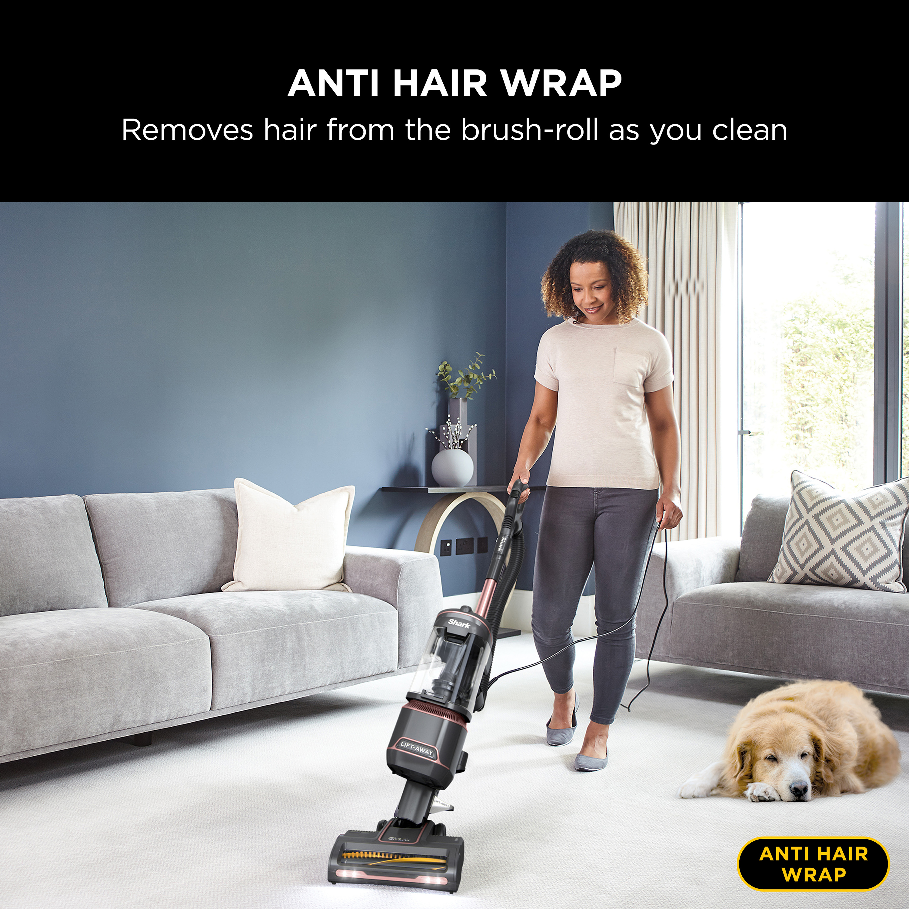 Shark NZ690UKT Anti-Hair Wrap Upright Vacuum Cleaner with Lift-Away - Pet Model - Rose Gold thumbnail image