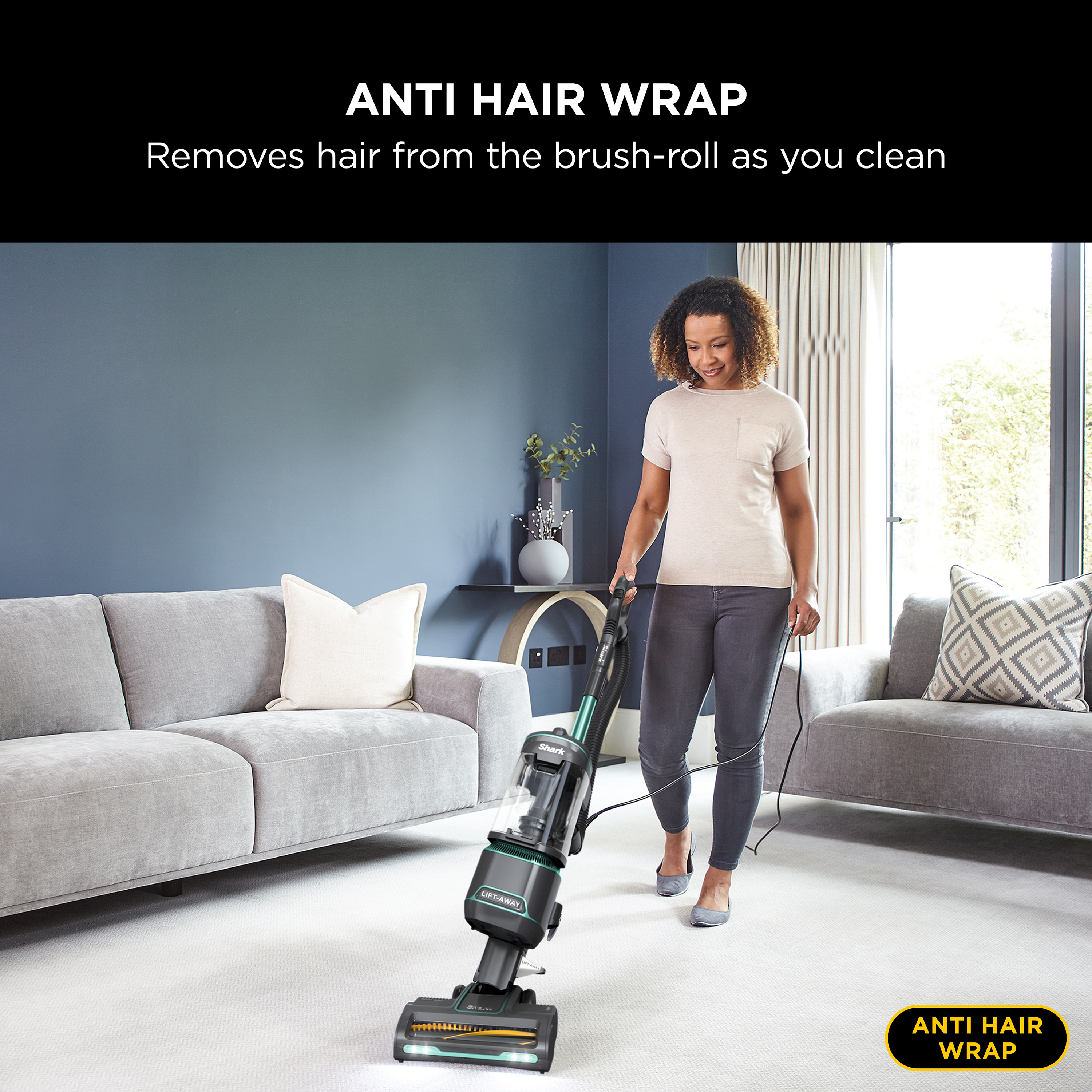 Shark NZ690UK Anti-Hair Wrap Upright Vacuum Cleaner with Lift-Away - Teal thumbnail image