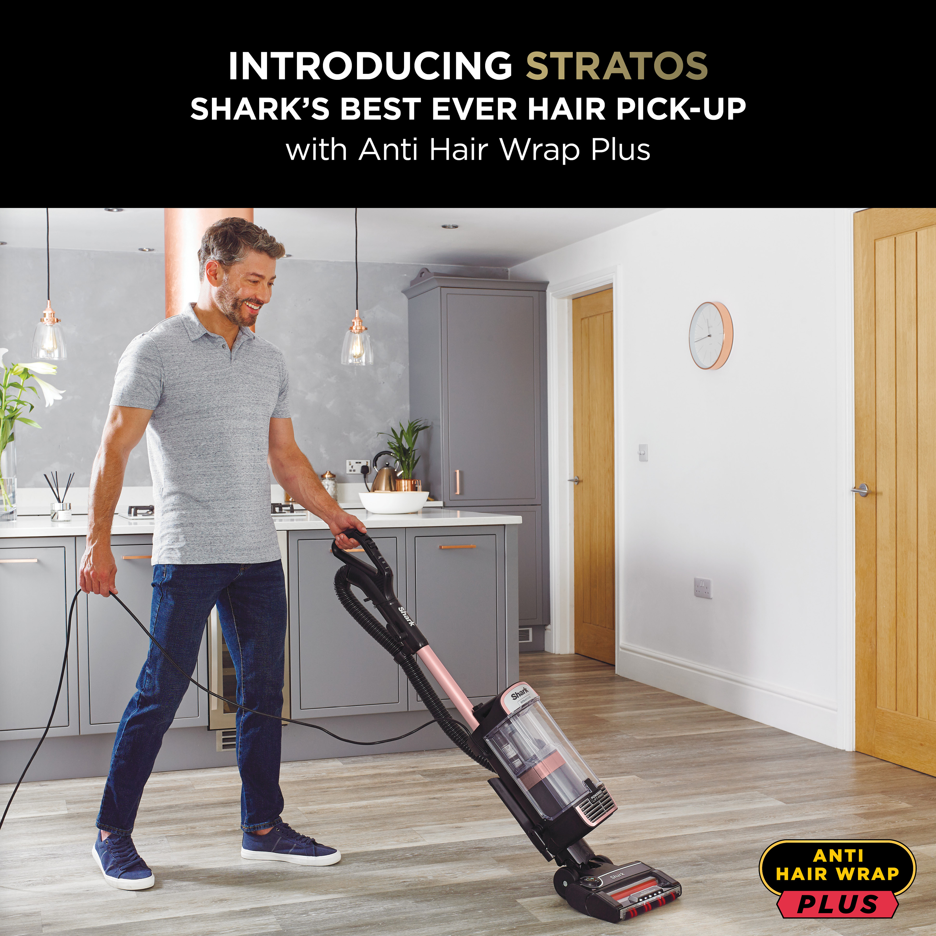 Shark NZ860UKT Stratos Anti hair Wrap Plus Upright Vacuum Cleaner - Rose Gold thumbnail image