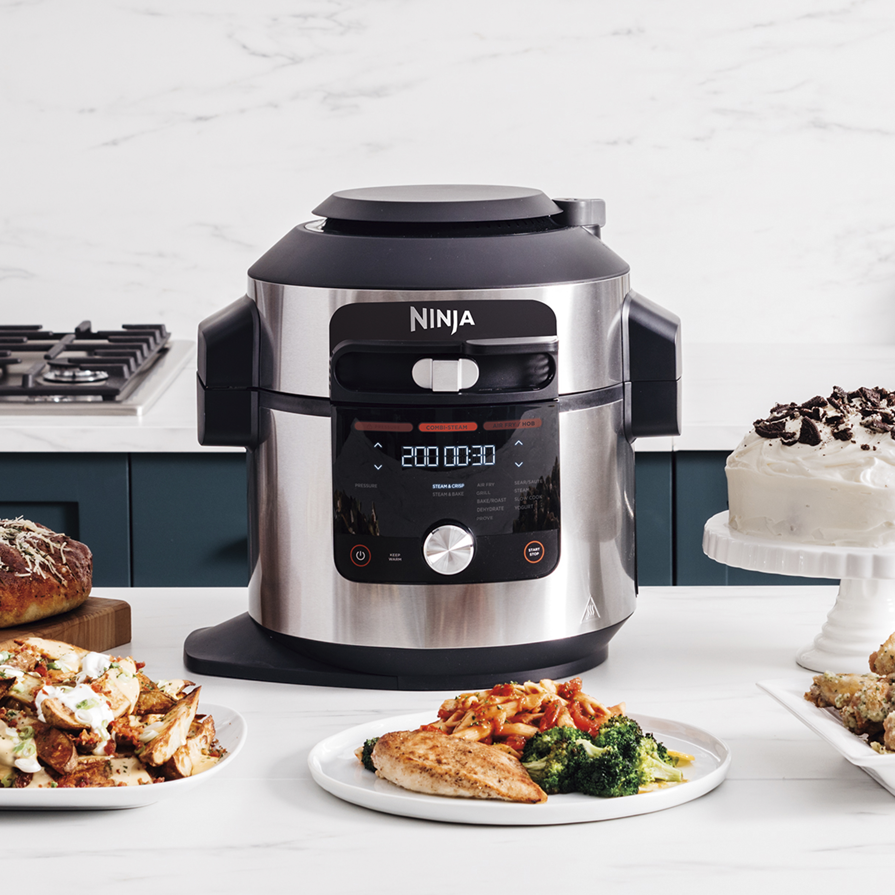 Ninja OL750UK 7.5L 15-In-1 One Lid Multi Cooker & probe - Black / Stainless Steel thumbnail image