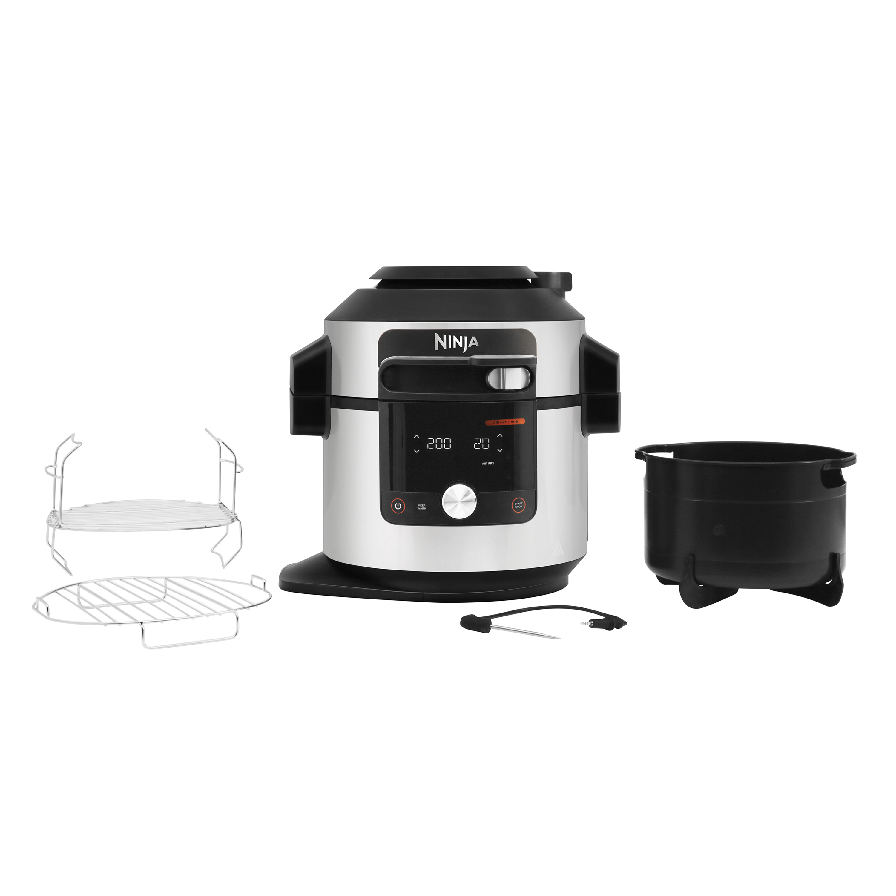 Ninja OL750UK 7.5L 15-In-1 One Lid Multi Cooker & probe - Black / Stainless Steel thumbnail image
