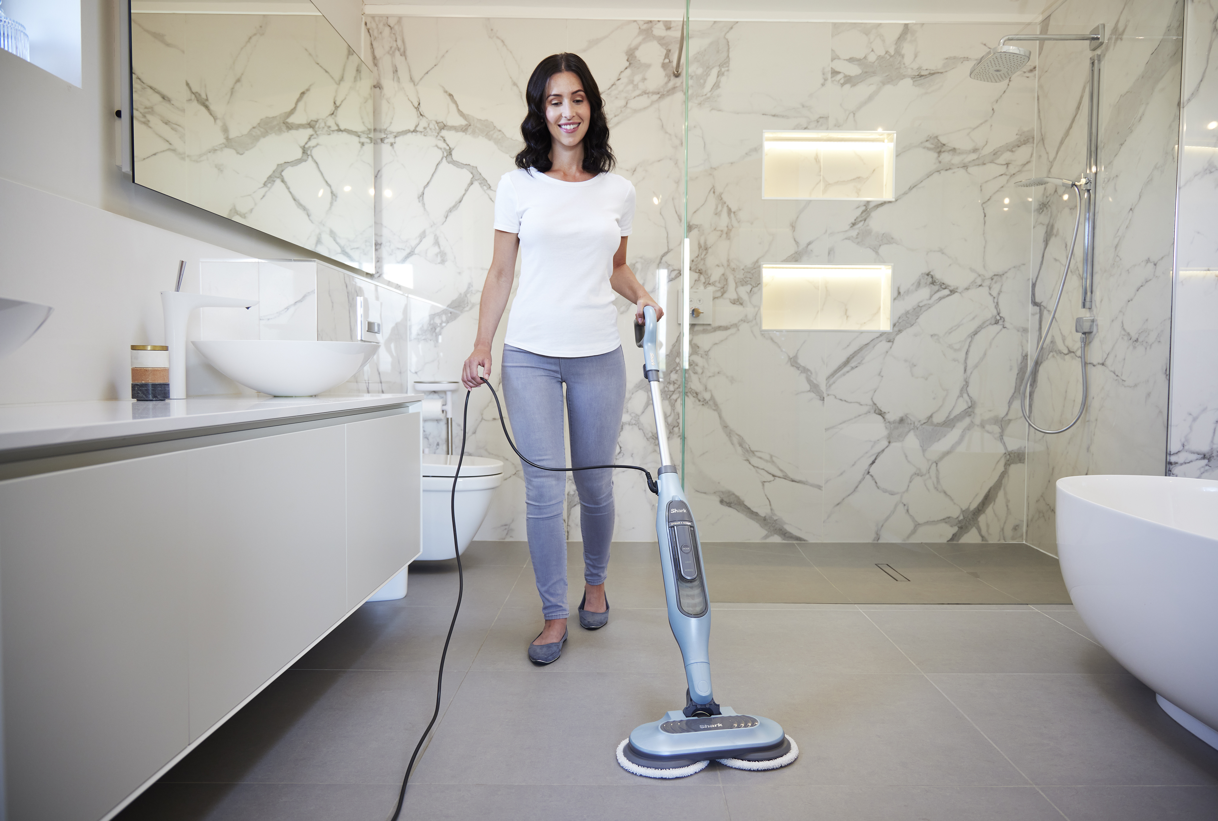 Shark S6002UK Steam & Scrub Automatic Steam Mop - Duck Egg Blue thumbnail image