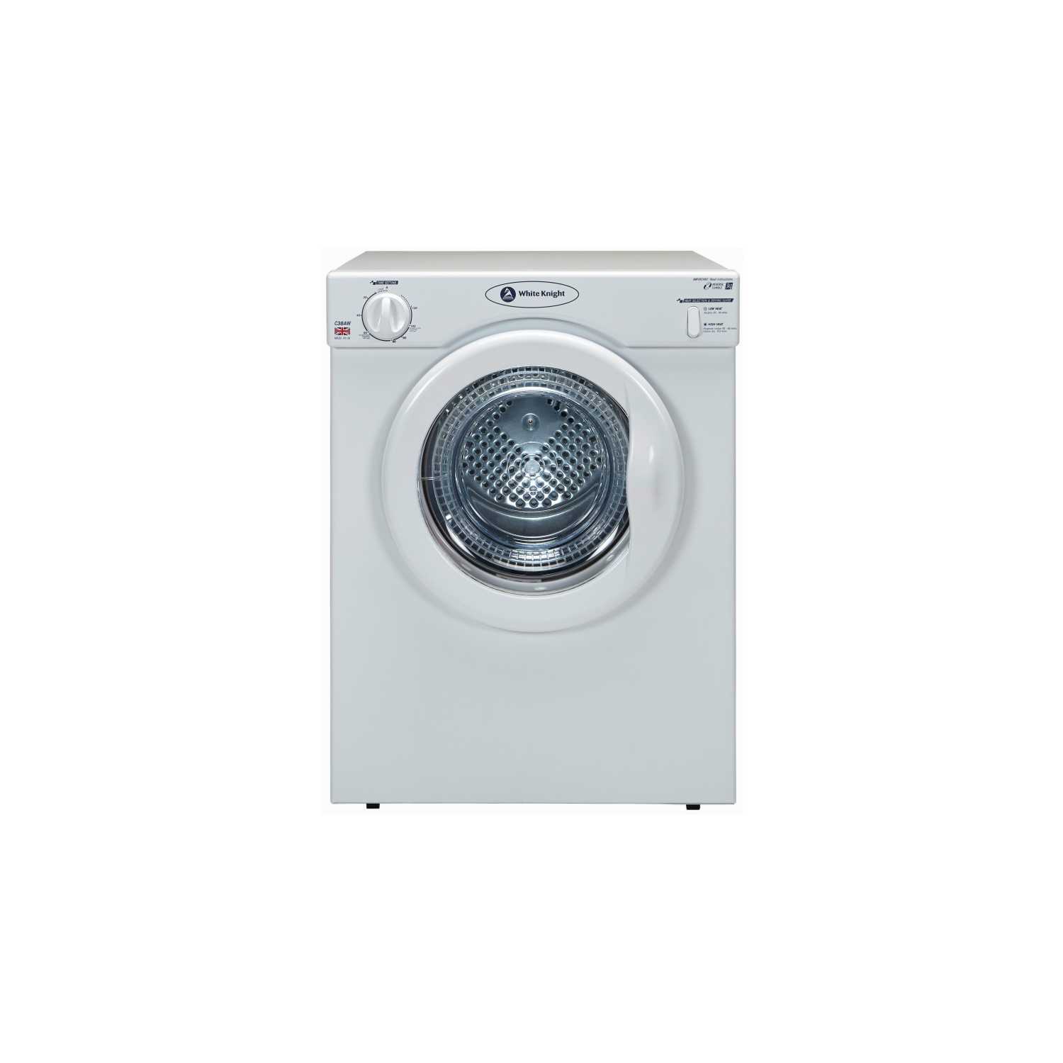 White Knight C39AW 3.5kg Vented Tumble Dryer - White - C Rated thumbnail image