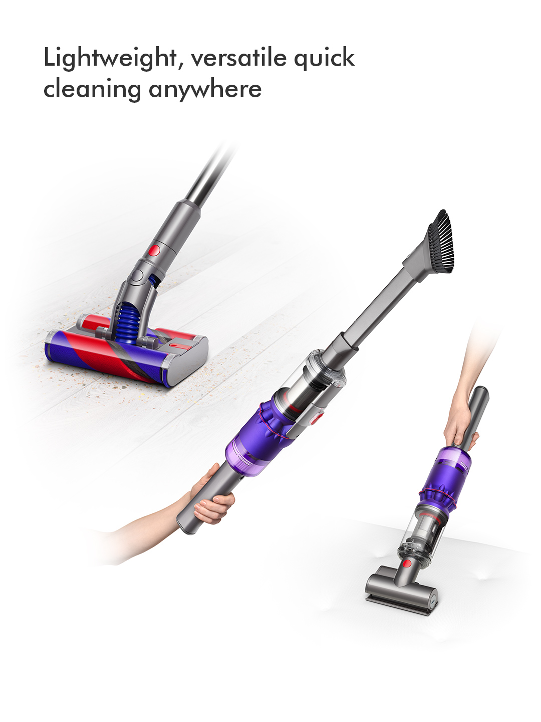 Dyson OMNIGLIDENEW Stick Vacuum Cleaner - 20 Minutes Run Time - Purple thumbnail image