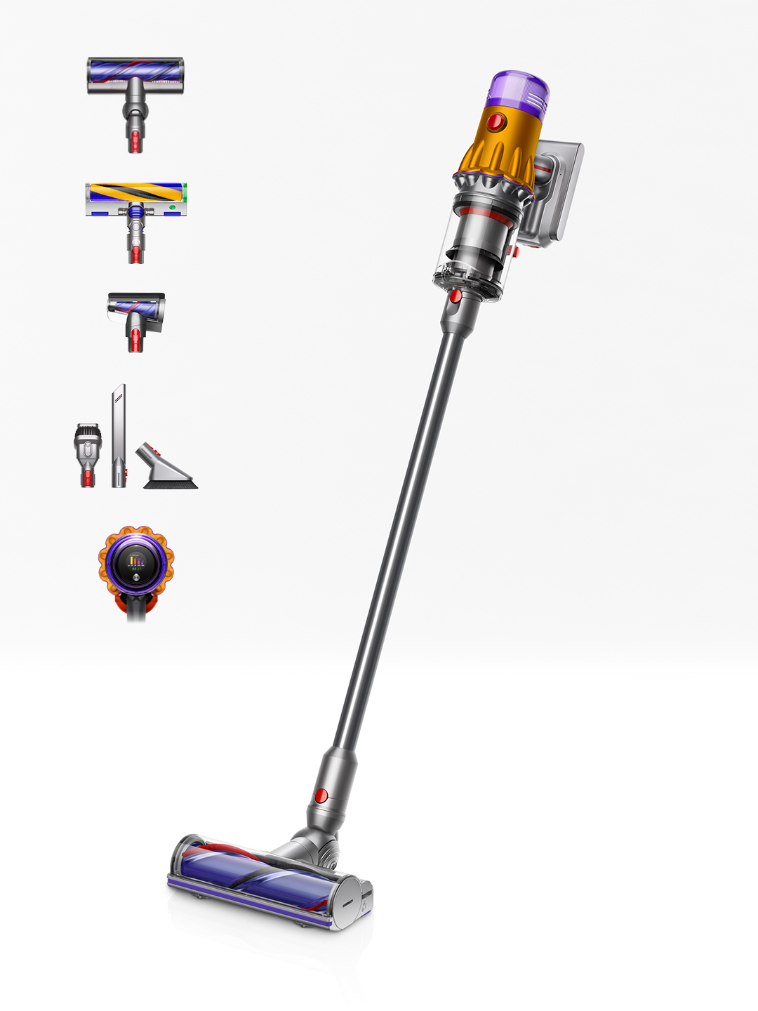 Dyson V12DETECTABS Cordless Stick Vacuum Cleaner - 60 Minutes Run Time - Yellow thumbnail image