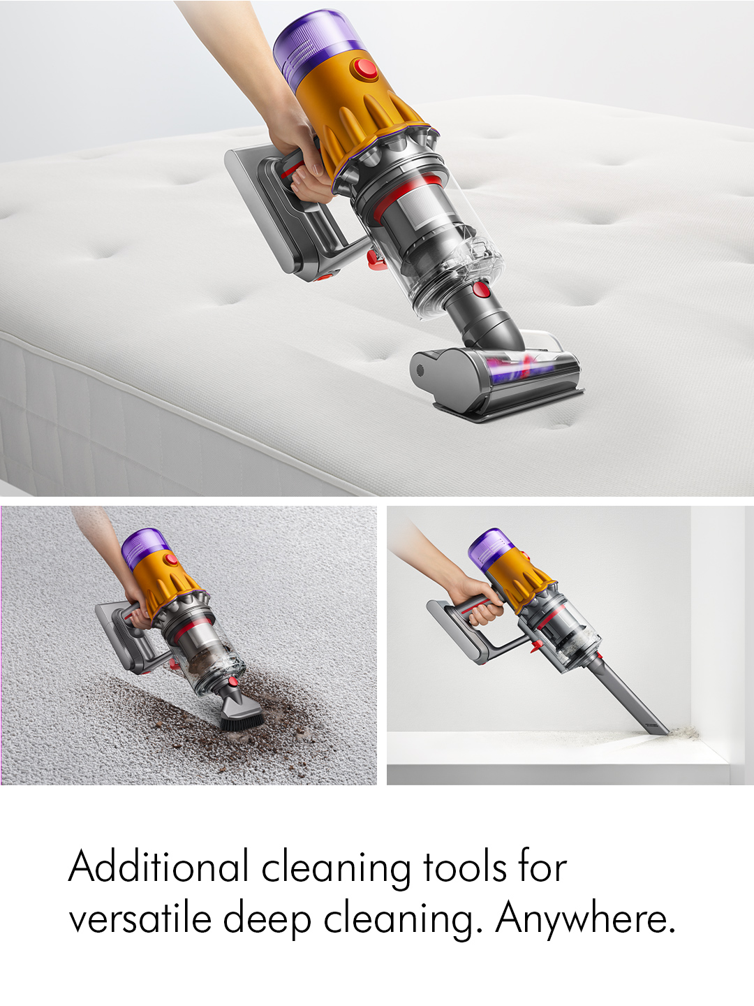 Dyson V12DETECTABS Cordless Stick Vacuum Cleaner - 60 Minutes Run Time - Yellow thumbnail image