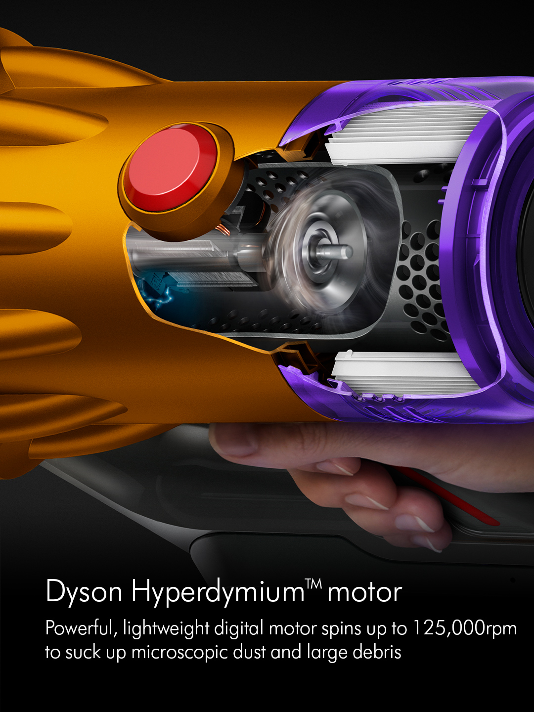 Dyson V12DETECTABS Cordless Stick Vacuum Cleaner - 60 Minutes Run Time - Yellow thumbnail image
