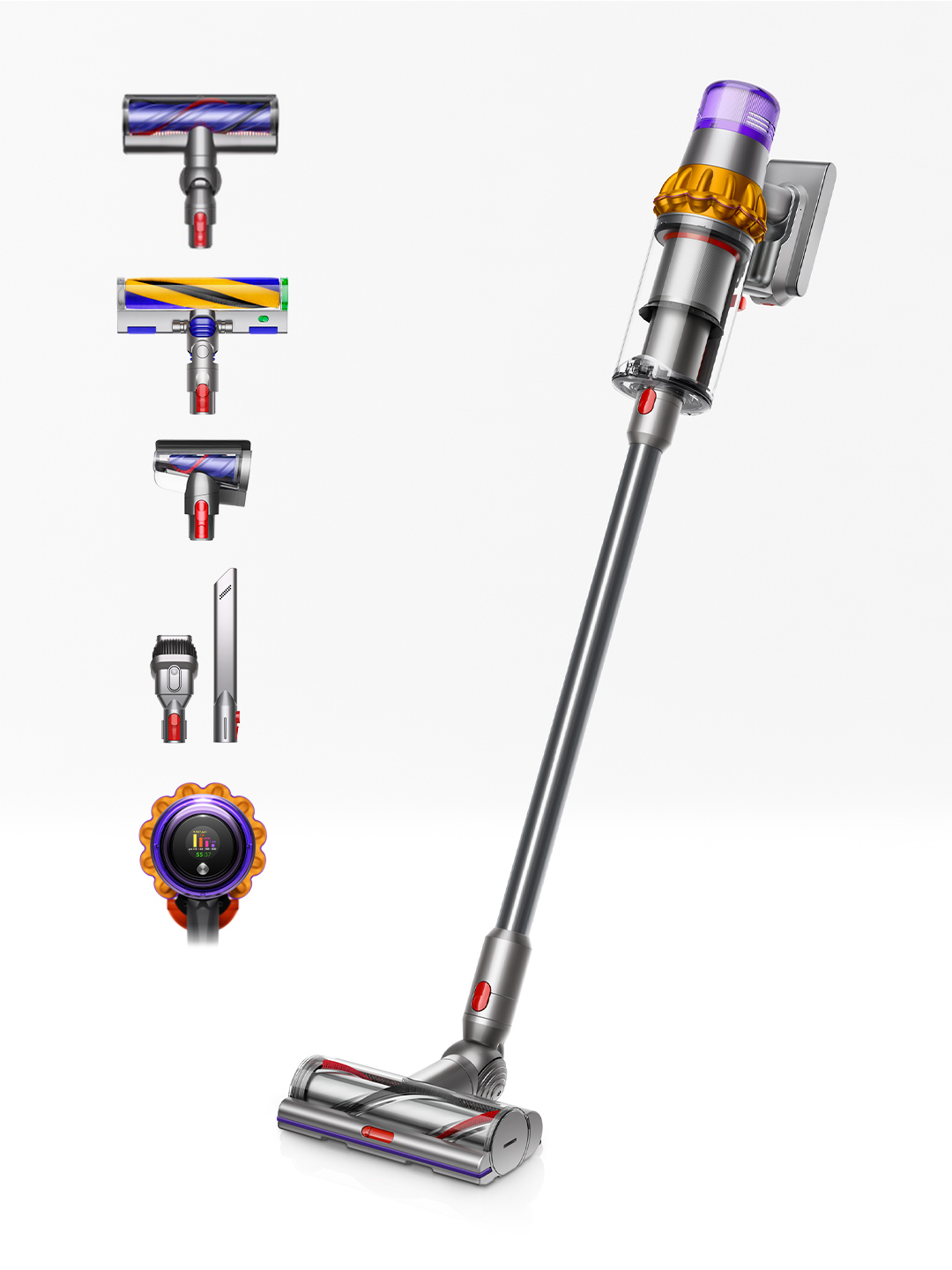 Dyson V15DETECTABSNEW Detect Absolute Stick Vacuum Cleaner - 60 Minutes Run Time - Yellow thumbnail image