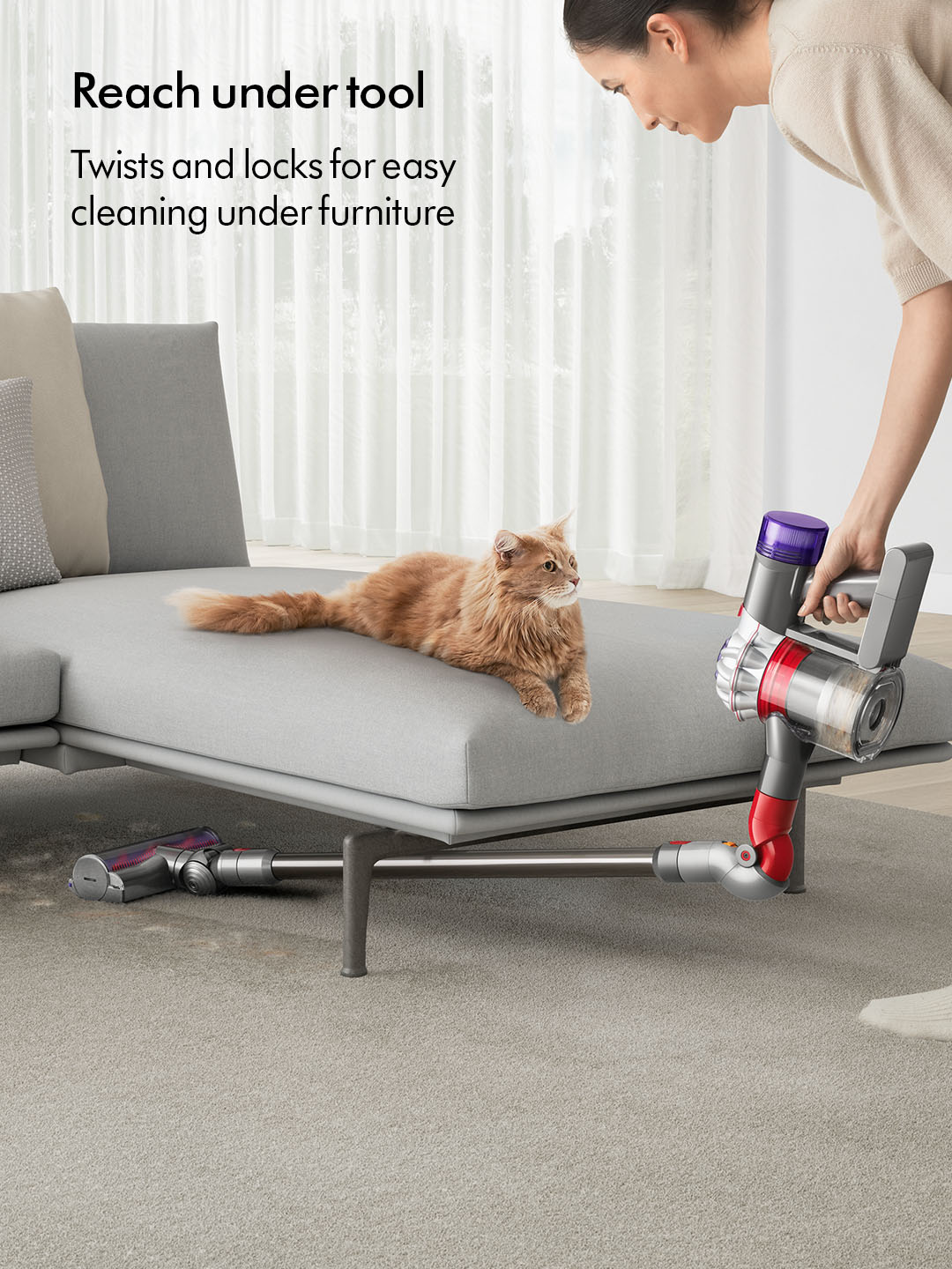 Dyson V8ABSOLUTENEW Cordless Stick Vacuum Cleaner with Cleaning Kit - Silver thumbnail image