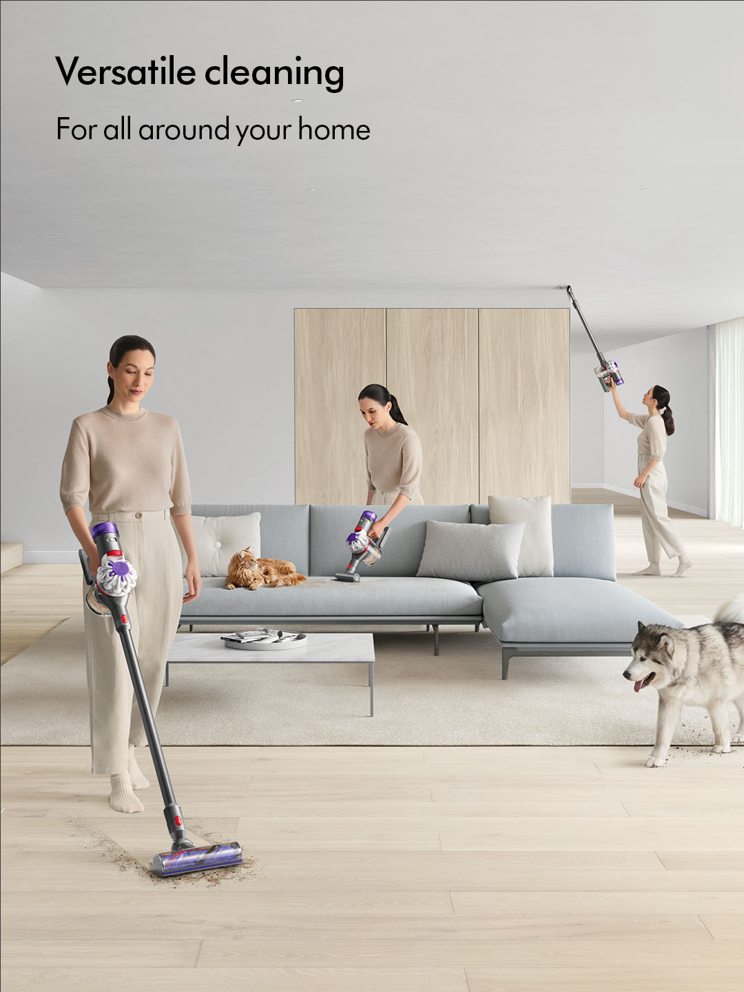 Dyson V8ABSOLUTENEW Cordless Stick Vacuum Cleaner with Cleaning Kit - Silver thumbnail image