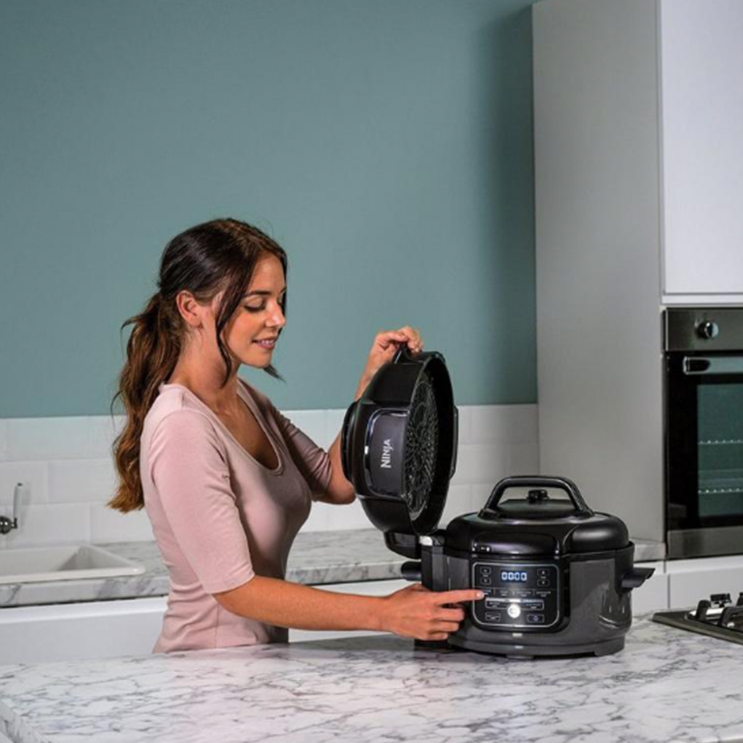Ninja OP100UK Foodi MINI 6-in-1 Multi-Cooker - Black thumbnail image