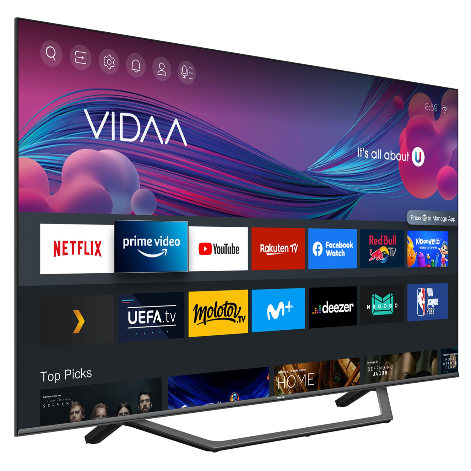 Hisense 43A7GQTUK 43" QLED 4K UHD HDR SMART TV thumbnail image