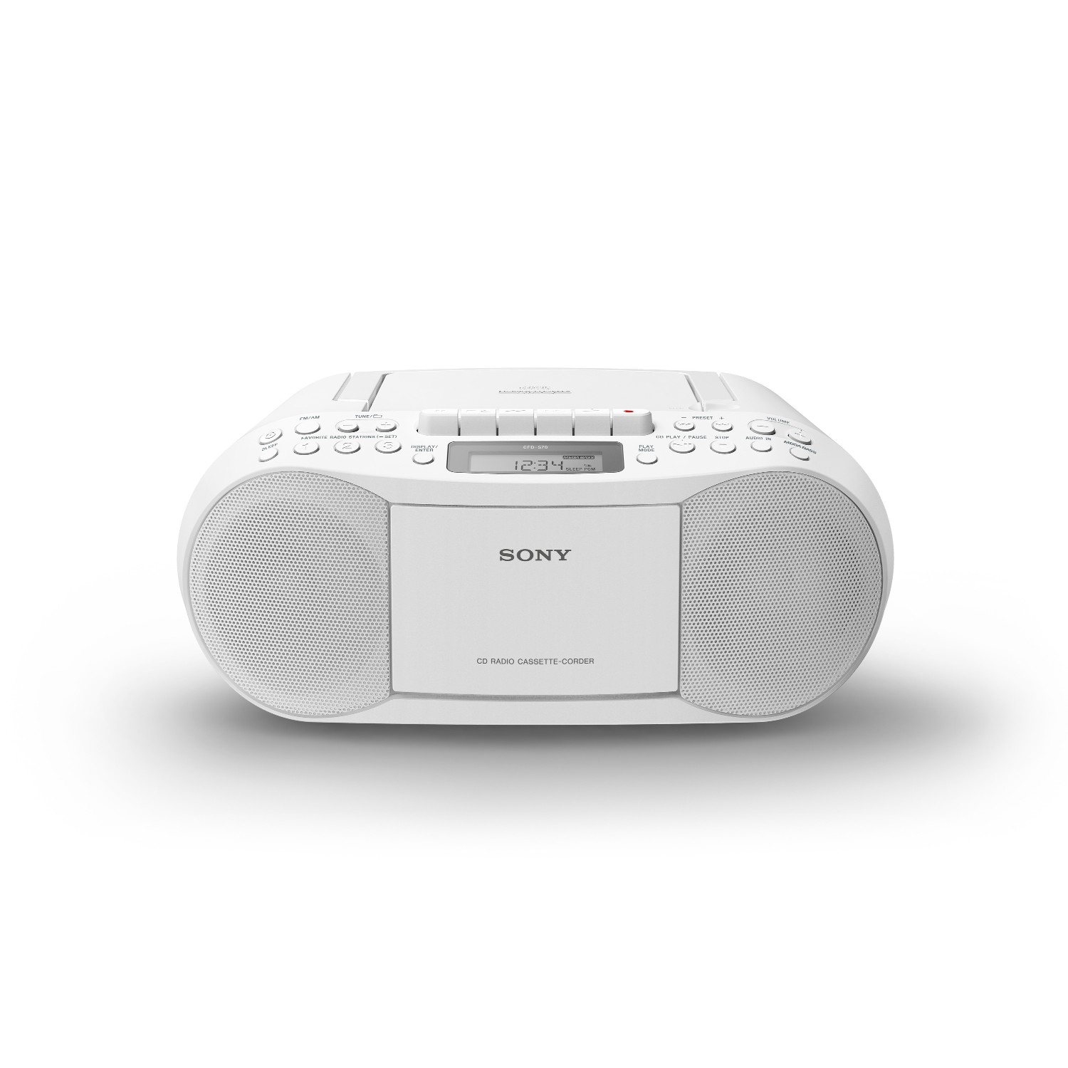 Sony CFDS70WCEK Cass/CD/Radio Boom Box 2 x 1.7w RMS 30 Radio Presets thumbnail image