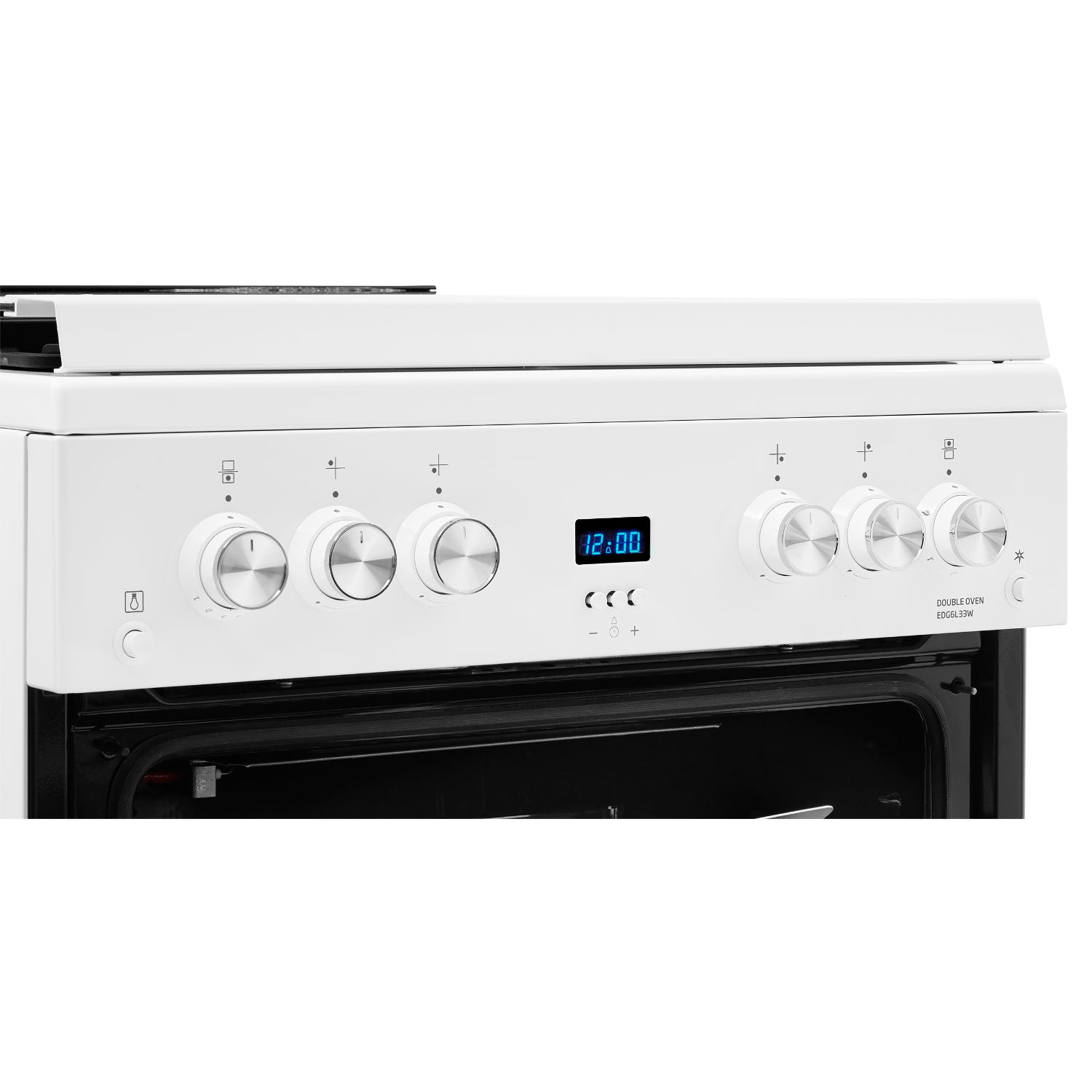 Beko EDG6L33W 60cm Gas Double Oven with Glass Lid - White thumbnail image
